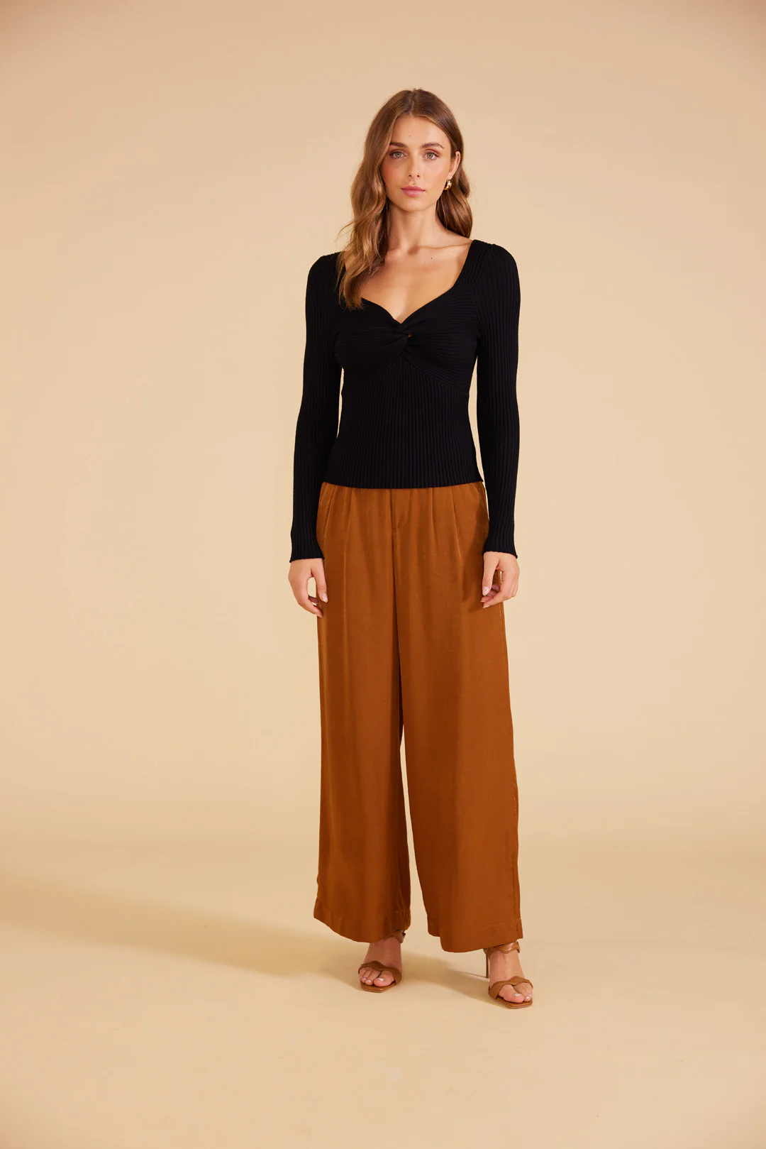 MINKPINK Womens Nora Knit Top - Black - Image 5