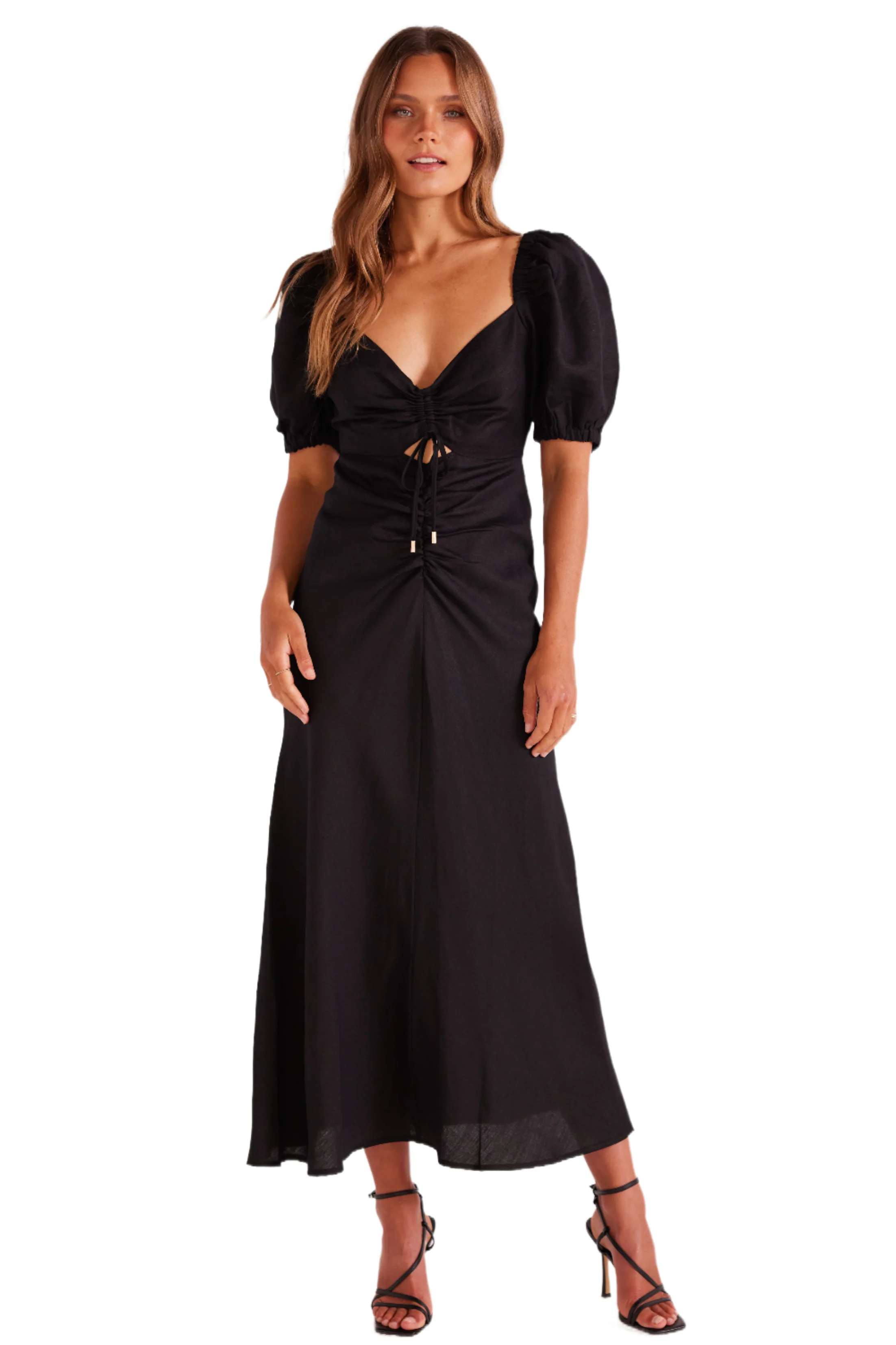 MINKPINK Womens Sadira Midi Dress - Black