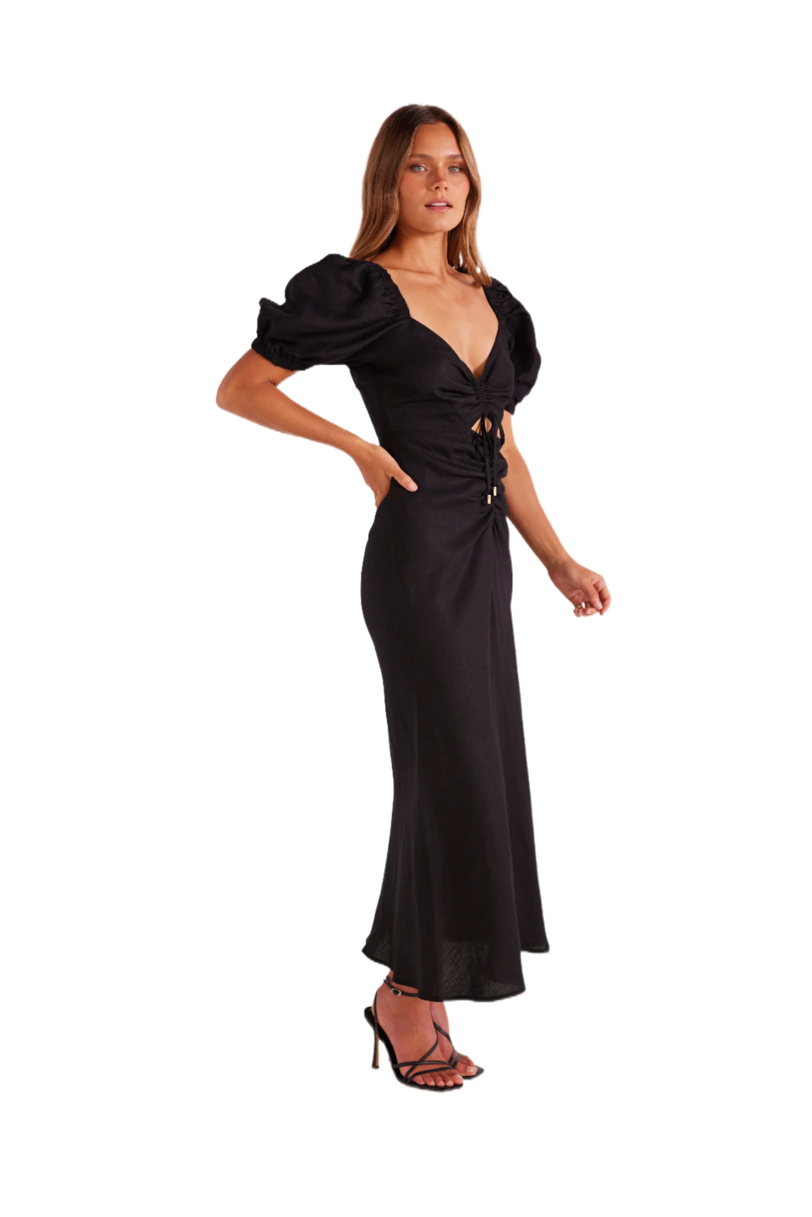 MINKPINK Womens Sadira Midi Dress - Black - Image 2