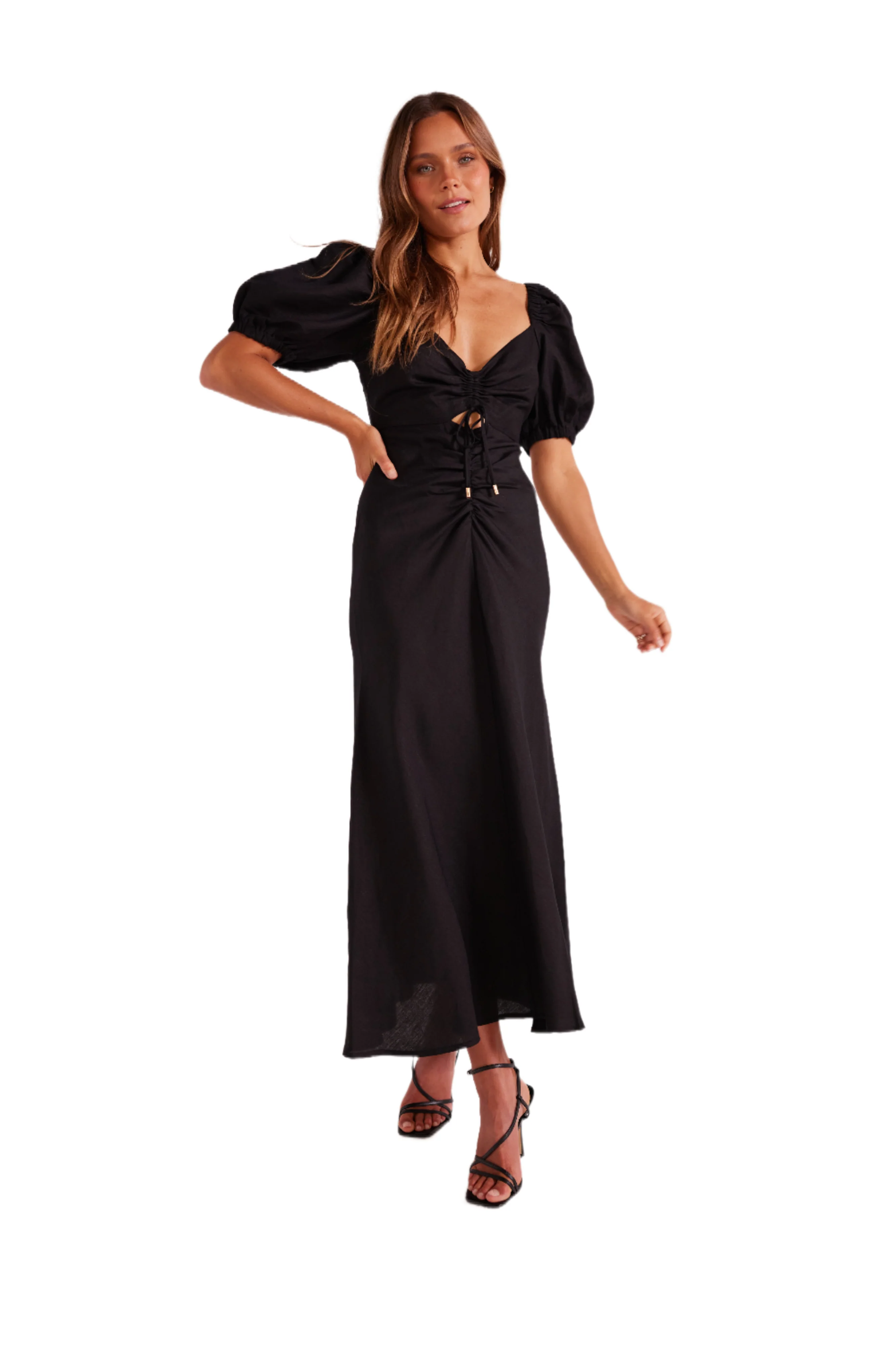 MINKPINK Womens Sadira Midi Dress - Black - Image 4
