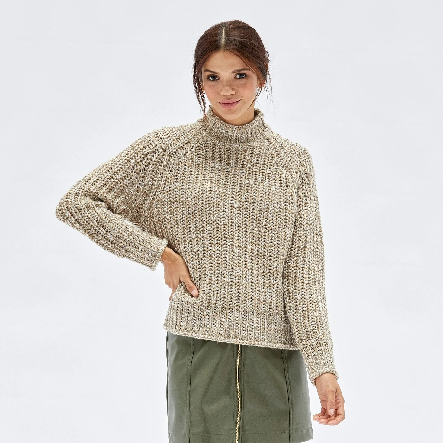 MINKPINK Womens Tiri High Neck Knit Jumper - Multi - Image 11