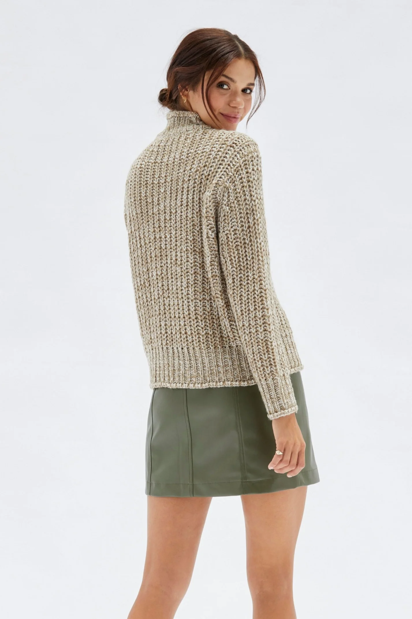 MINKPINK Womens Tiri High Neck Knit Jumper - Multi - Image 2