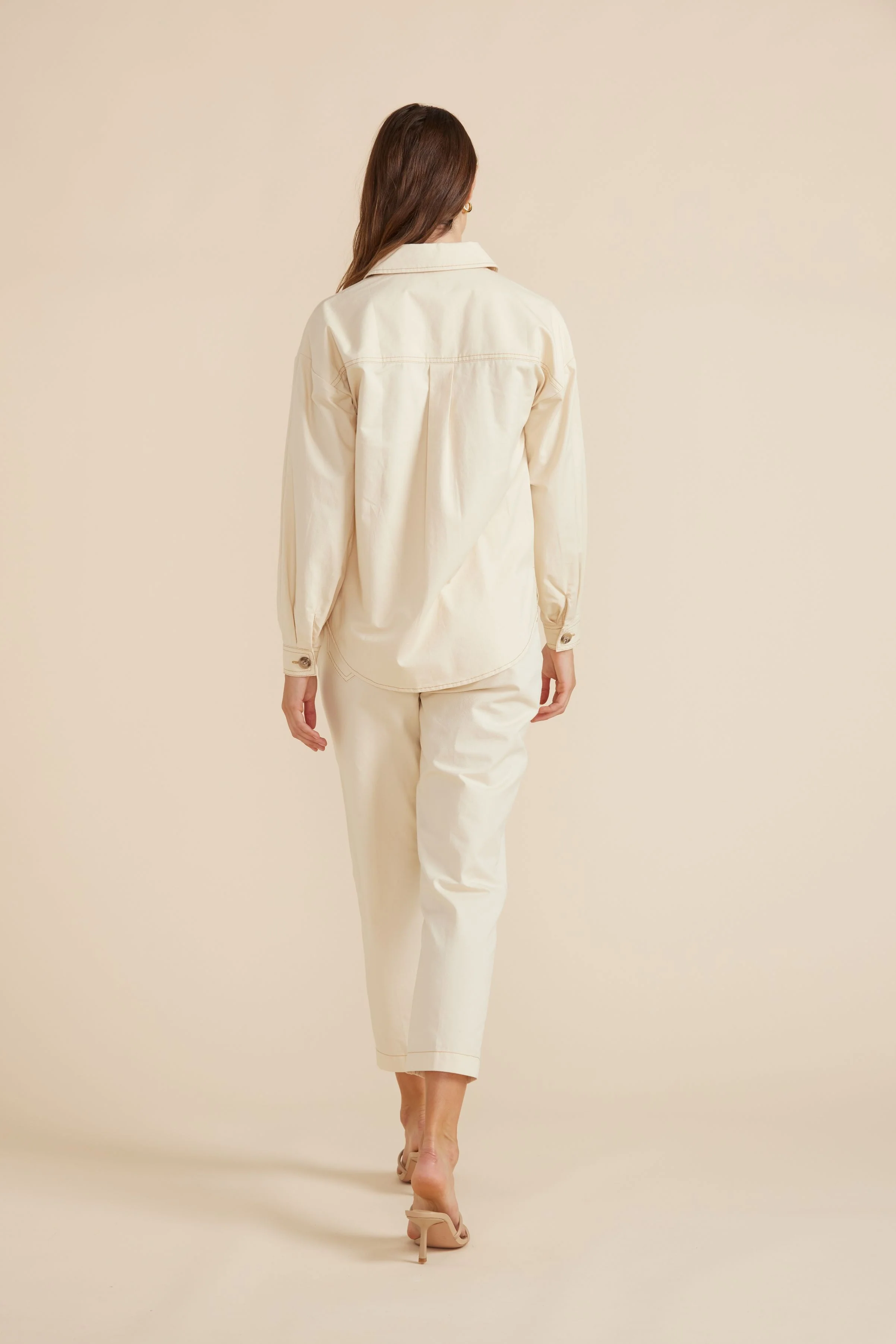 MINKPINK Womens Zala Shacket Ecru - Image 3