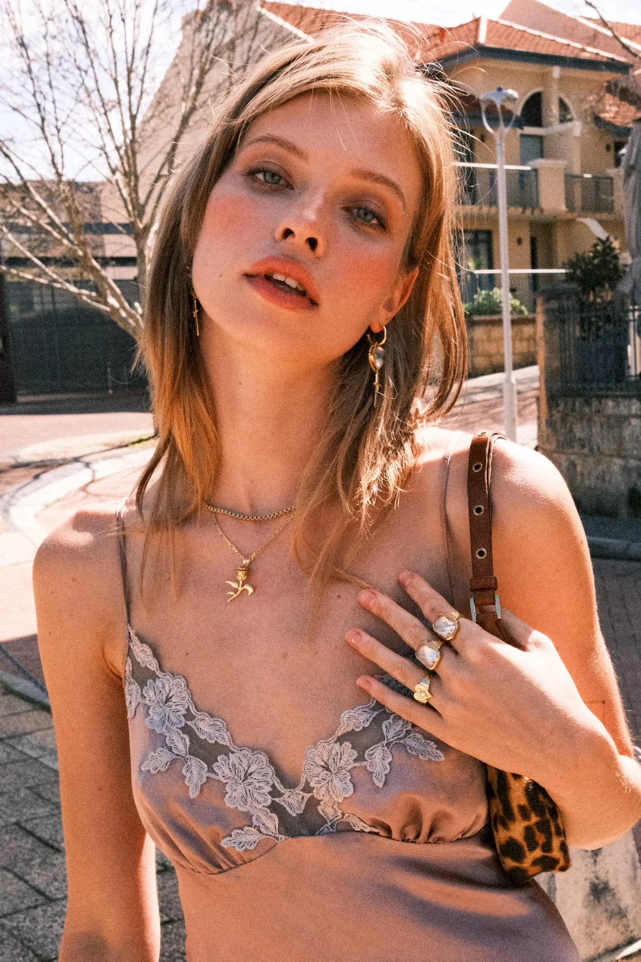 MOUNTAIN & MOON Womens Juliet Earrings - Gold Crystal Quartz - Image 5