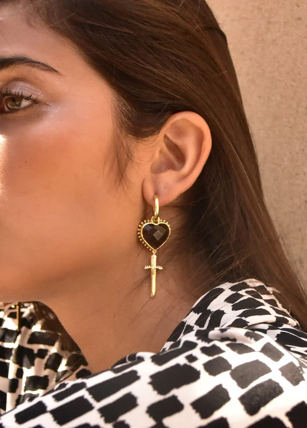 MOUNTAIN & MOON Womens Juliet Earrings - Gold Smoky Quartz - Image 7