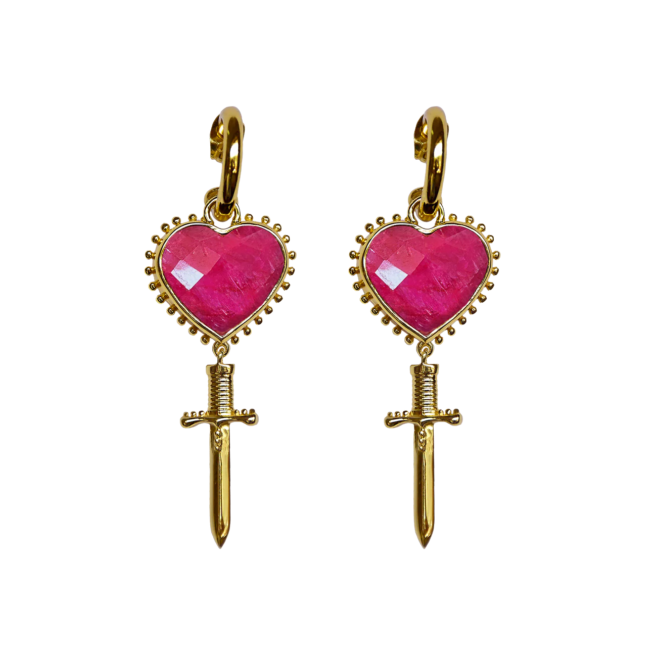 MOUNTAIN & MOON Womens Juliet Earrings - Ruby - Image 4