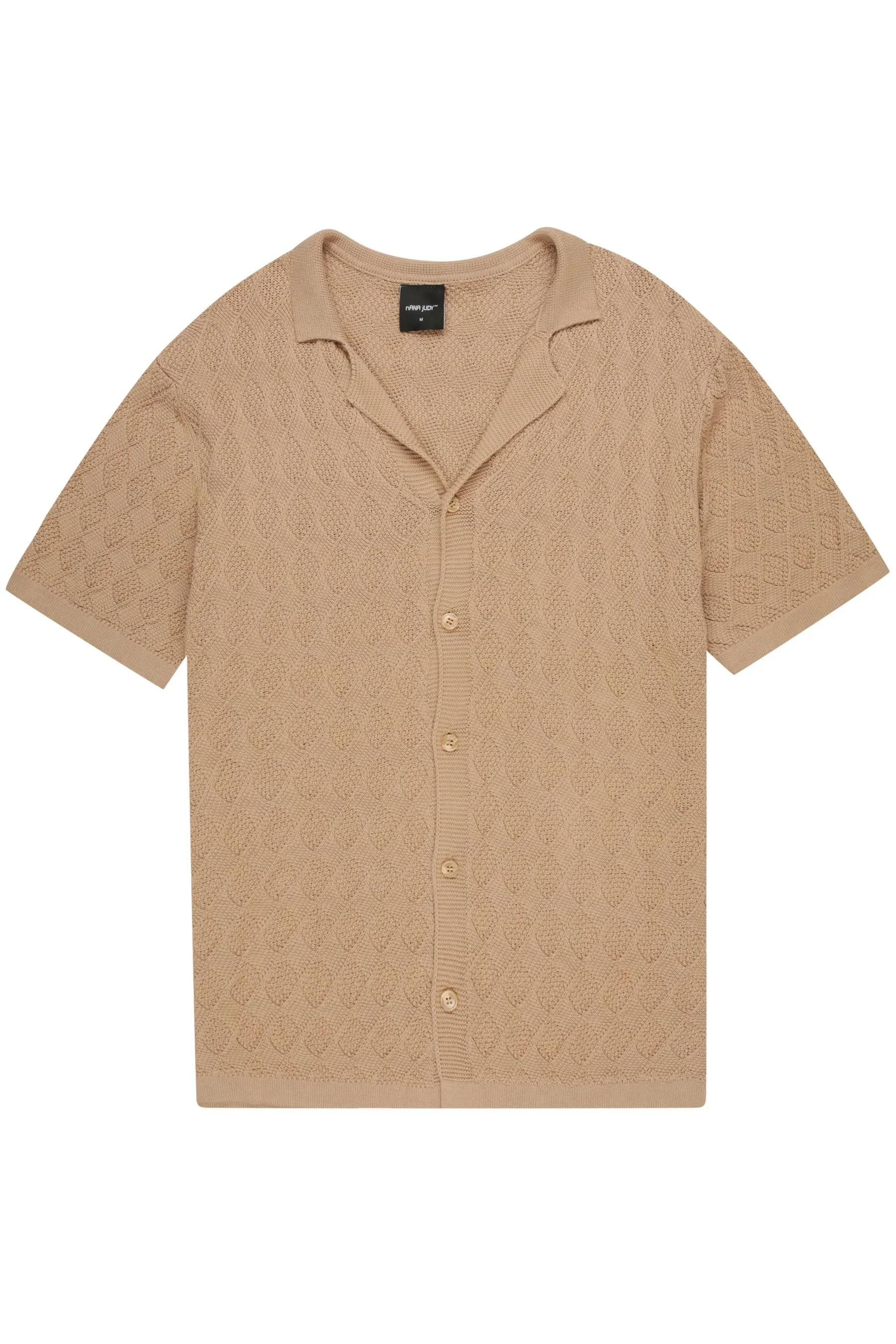 nANA jUDY Mens Antibes Knit Short Sleeve Shirt - Beige - Image 6