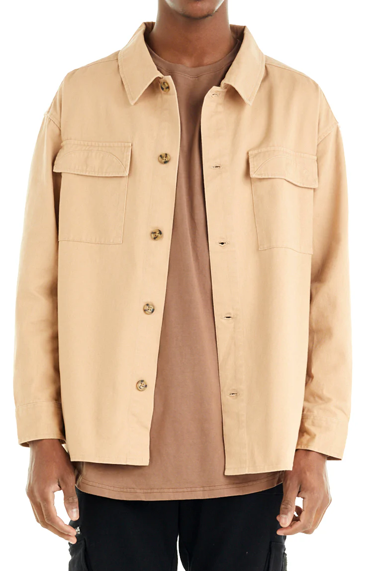 nANA jUDY Mens Dover Shacket Beige - Image 2