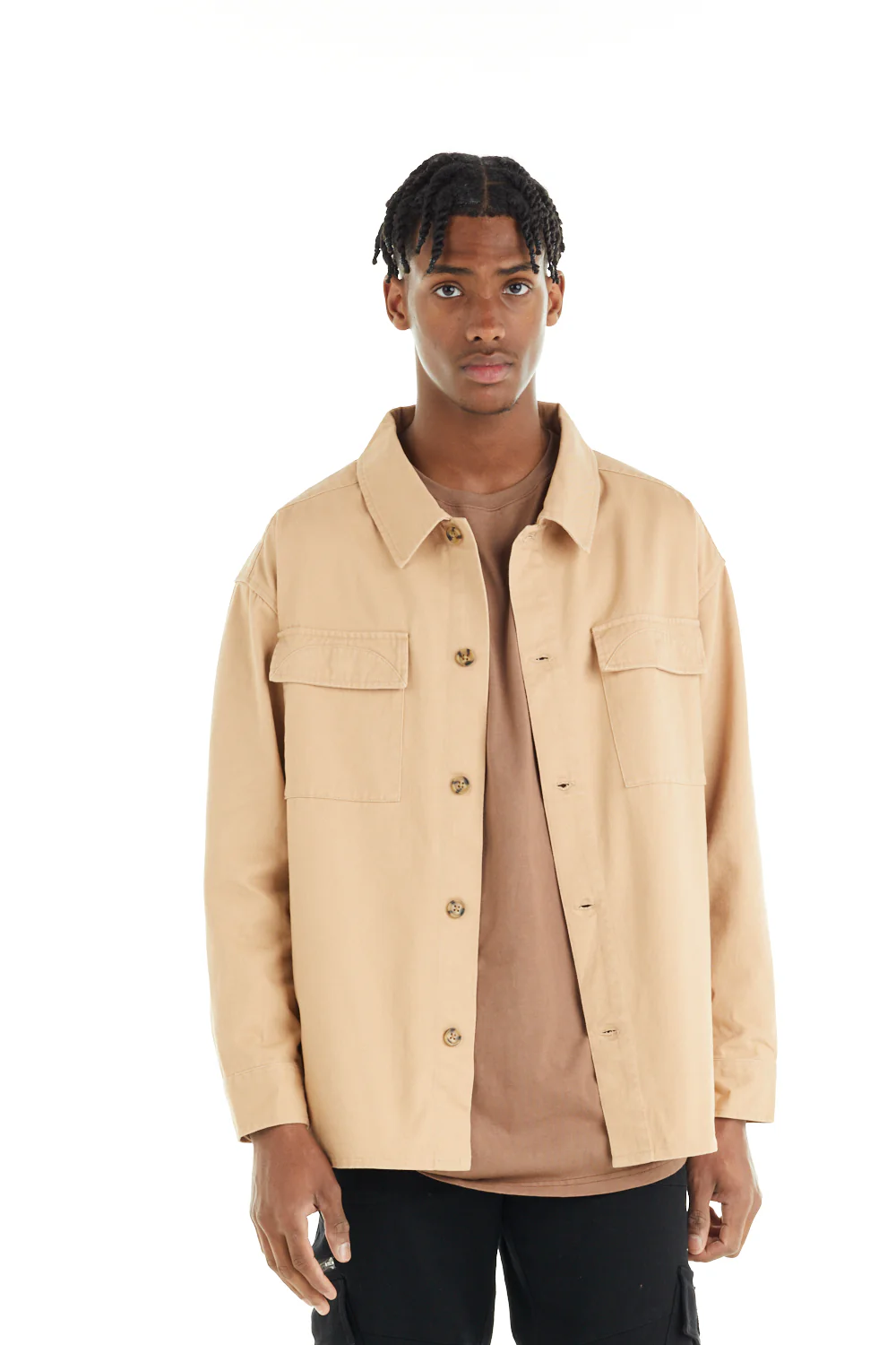 nANA jUDY Mens Dover Shacket Beige - Image 3