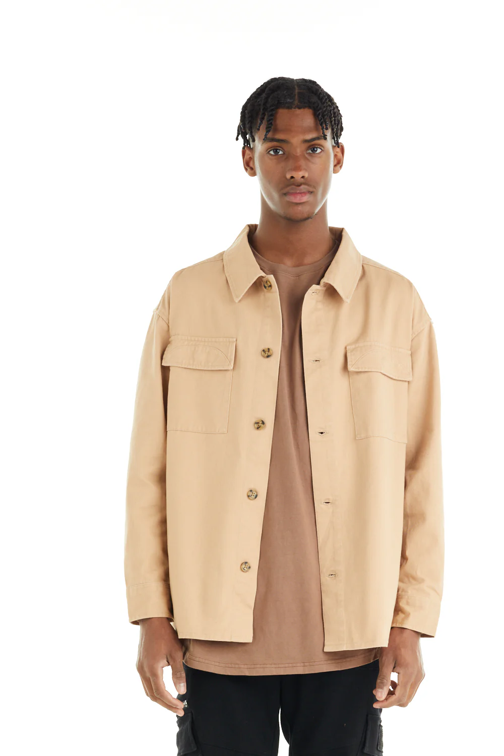 nANA jUDY Mens Dover Shacket Beige - Image 7