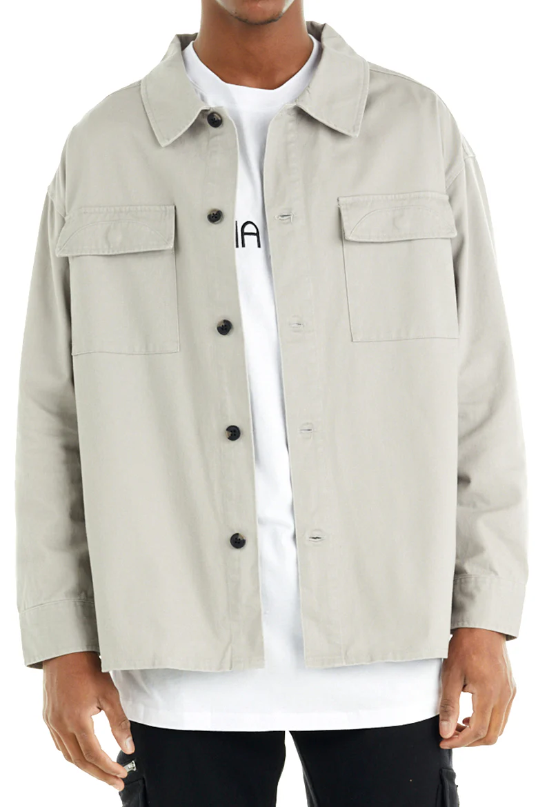 nANA jUDY Mens Dover Shacket Stone - Image 2