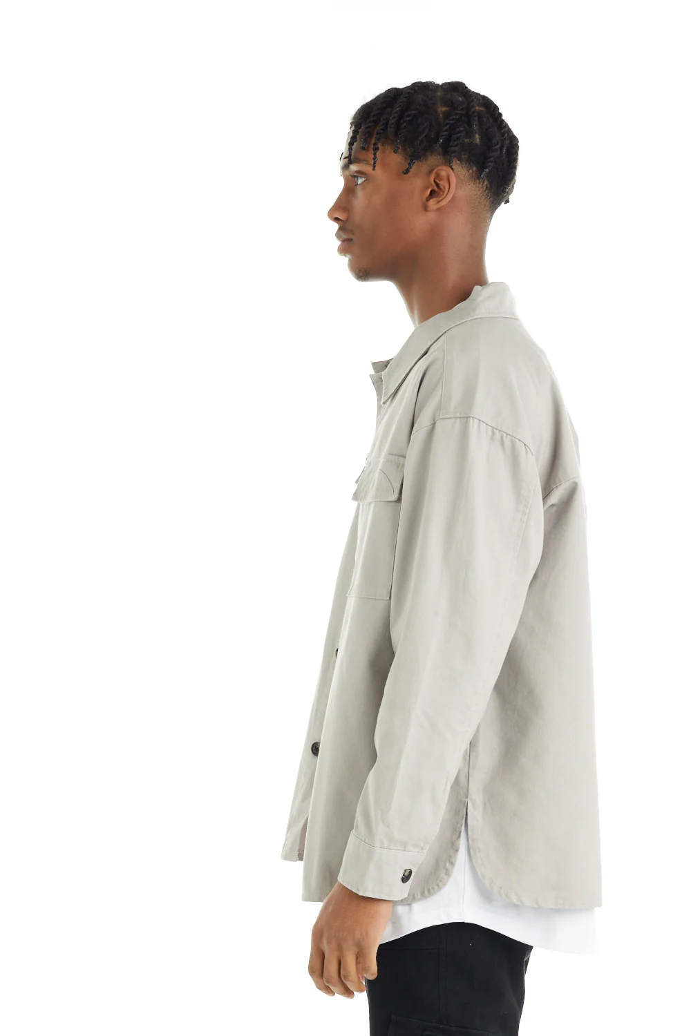 nANA jUDY Mens Dover Shacket Stone - Image 7
