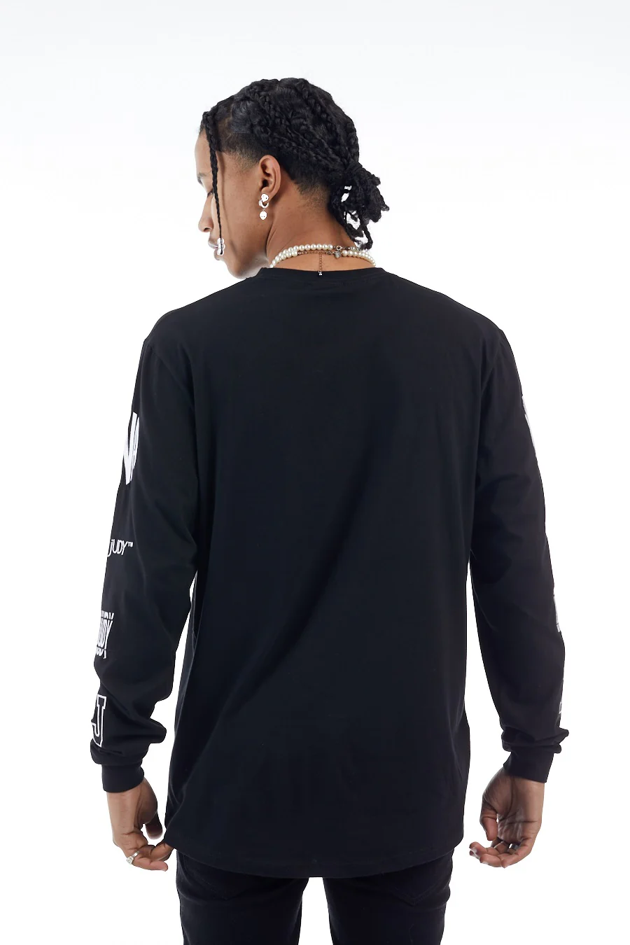 nANA jUDY Mens Hampton Long Sleeve Tee Black - Image 4
