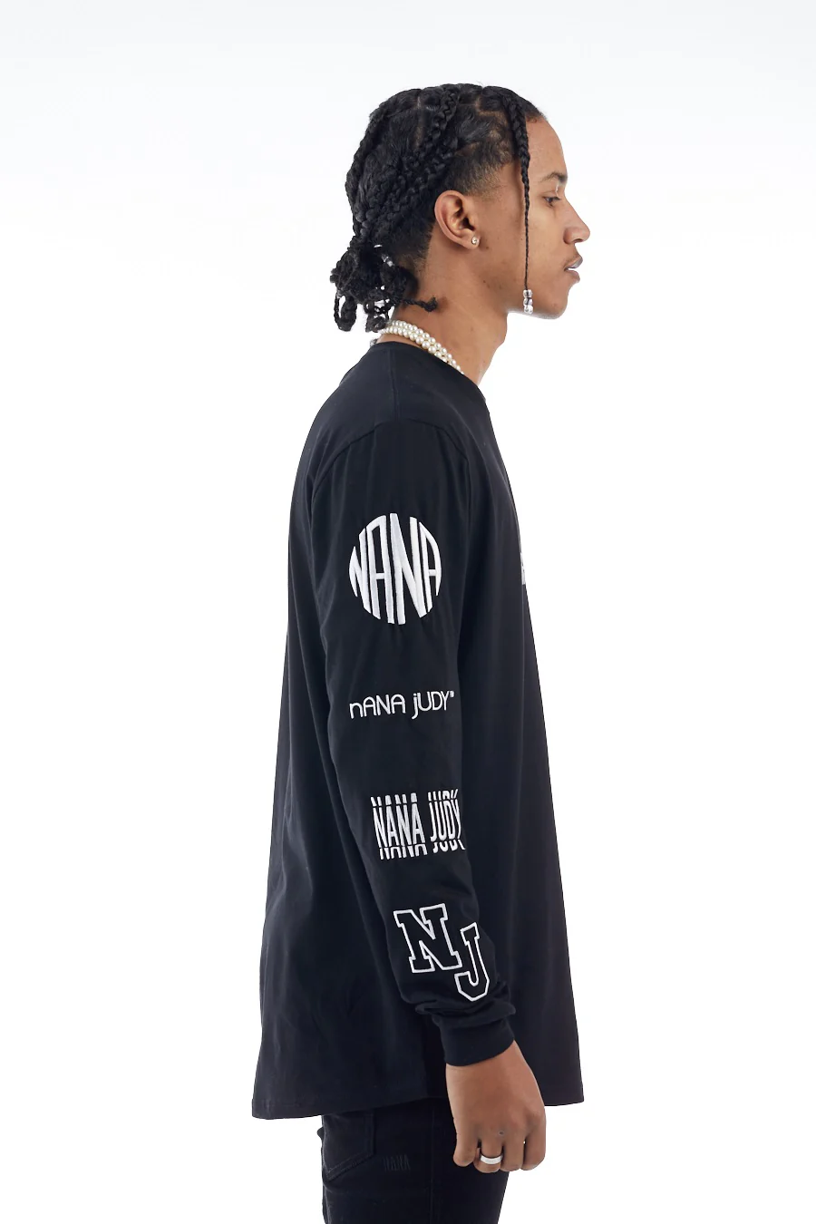 nANA jUDY Mens Hampton Long Sleeve Tee Black - Image 5