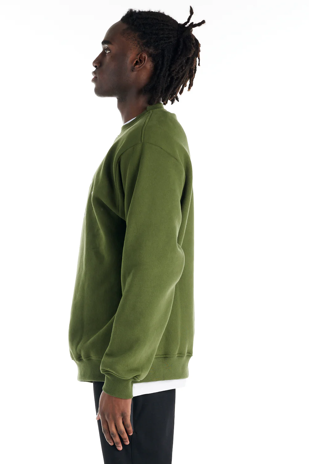 nANA jUDY Mens La Brea Crew Neck Jumper - Khaki - Image 2