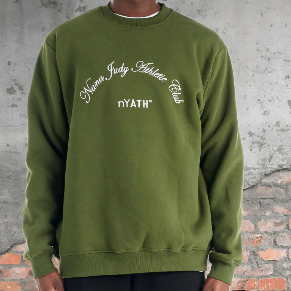 nANA jUDY Mens La Brea Crew Neck Jumper - Khaki - Image 6