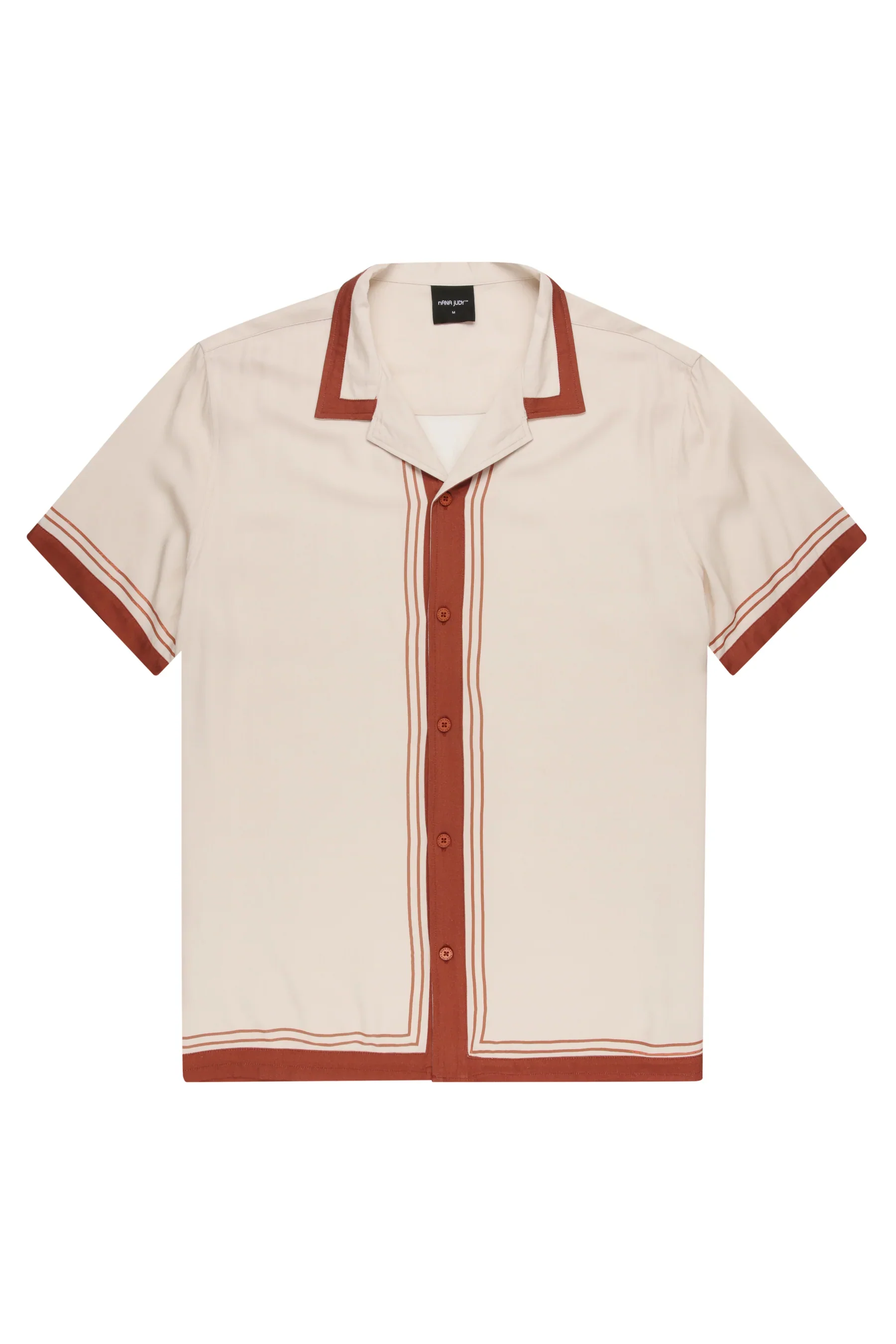 nANA jUDY Mens Lewis Short Sleeve Shirt - Bone - Image 6