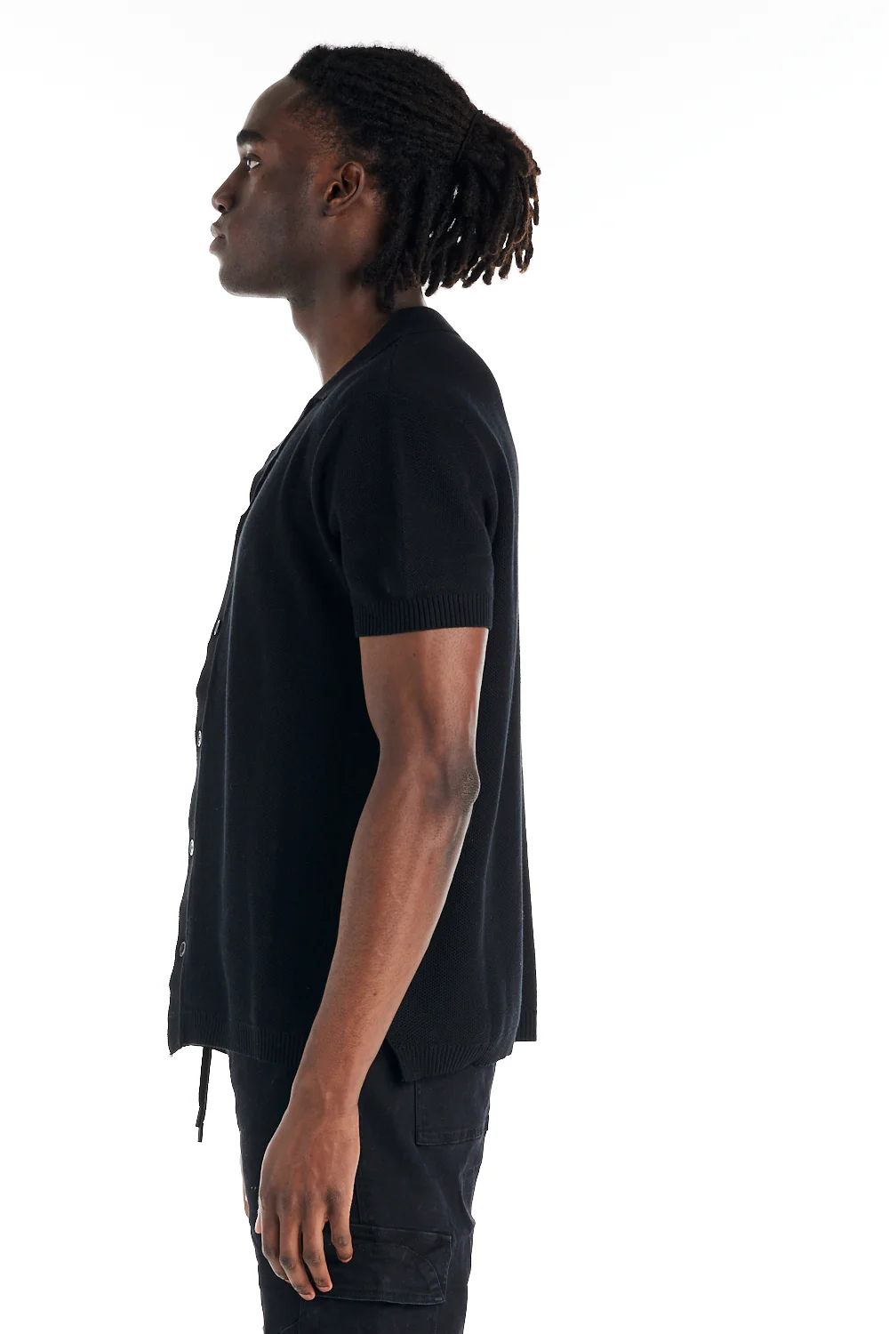 nANA jUDY Mens Morrison Knit Short Sleeve Shirt - Black - Image 6