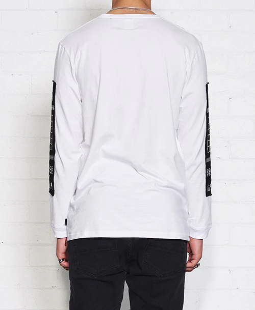 nANA jUDY MENS ORIGIN LONG SLEEVE TEE SHIRT WHITE - Image 3