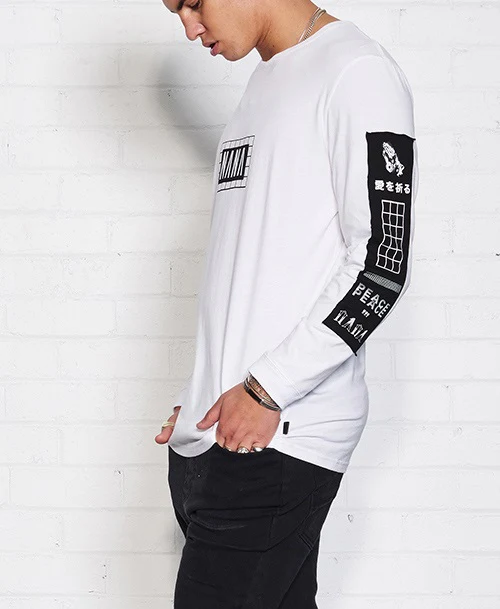 nANA jUDY MENS ORIGIN LONG SLEEVE TEE SHIRT WHITE - Image 5
