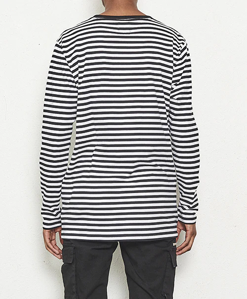 nANA jUDY MENS RAVEN LONG SLEEVE TEE BLACK/WHITE - Image 3