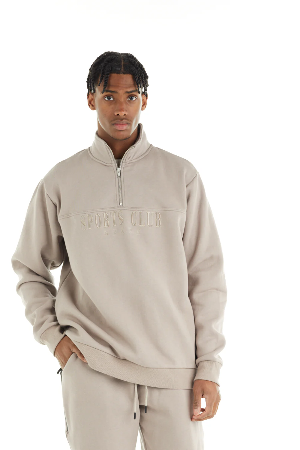 nANA jUDY Mens Sports Club Sweater - Stone - Image 3