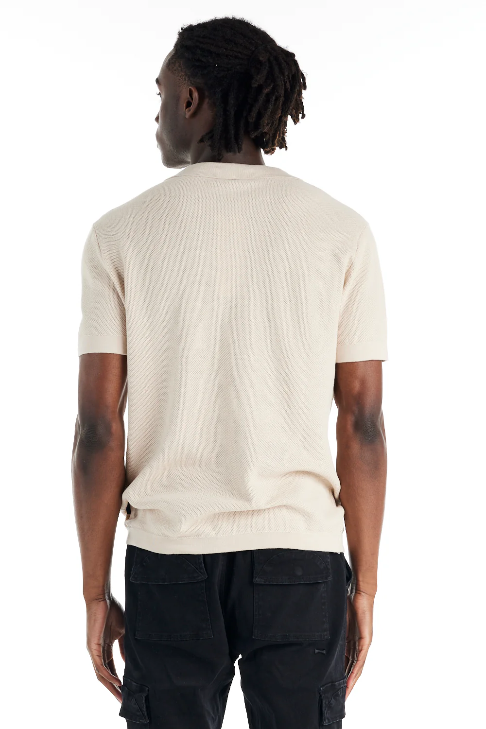 nANA jUDY Mens St Tropez Short Sleeve Knit Shirt - Bone - Image 5