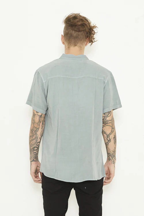nANA jUDY MENS WHITEHALL SHORT SLEEVE SHIRT - PIGMENT GREY - Image 5