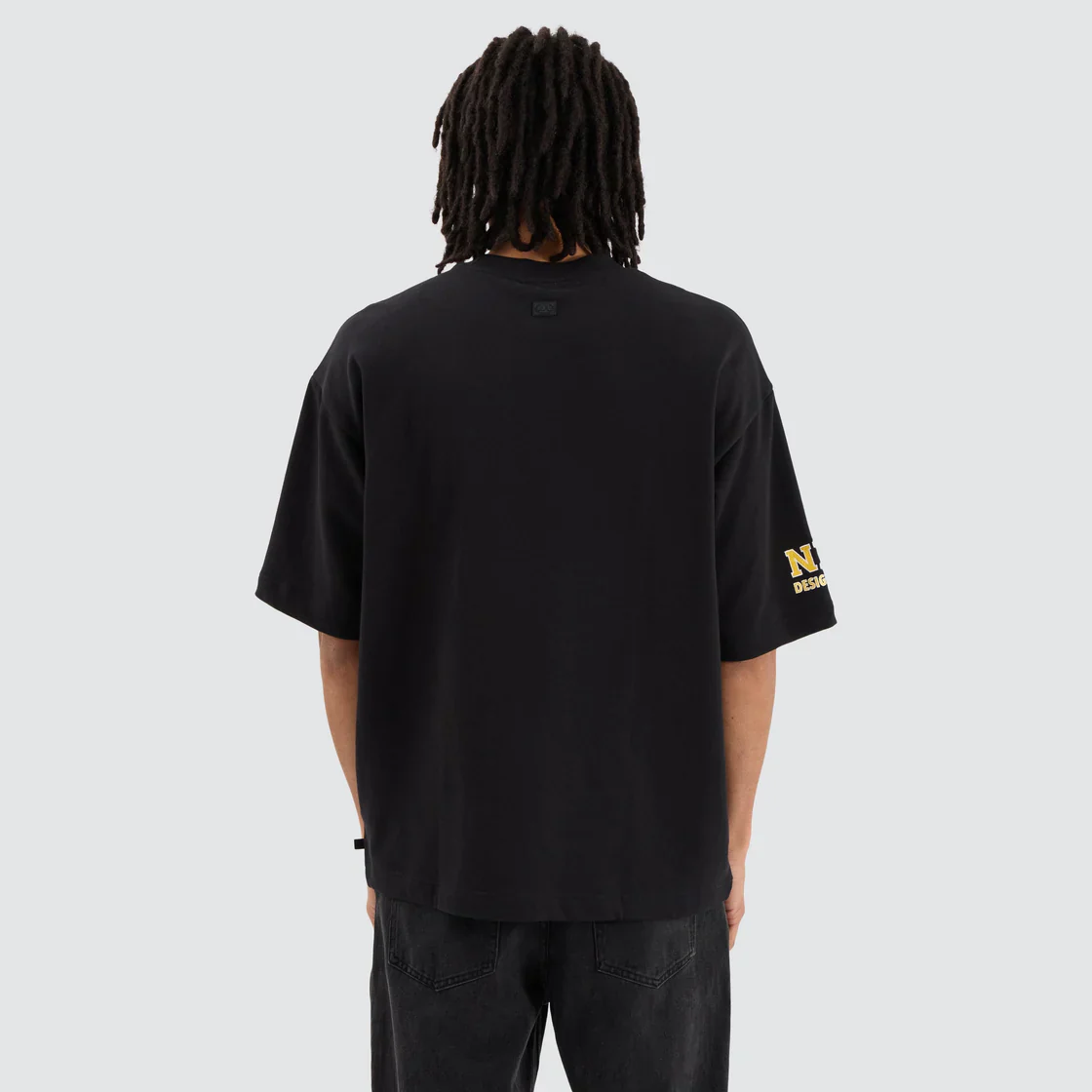 NENA & PASADENA ¬†AFL Mens Richmond Tigers Mega Loop Back Tee - Jet Black - Image 6