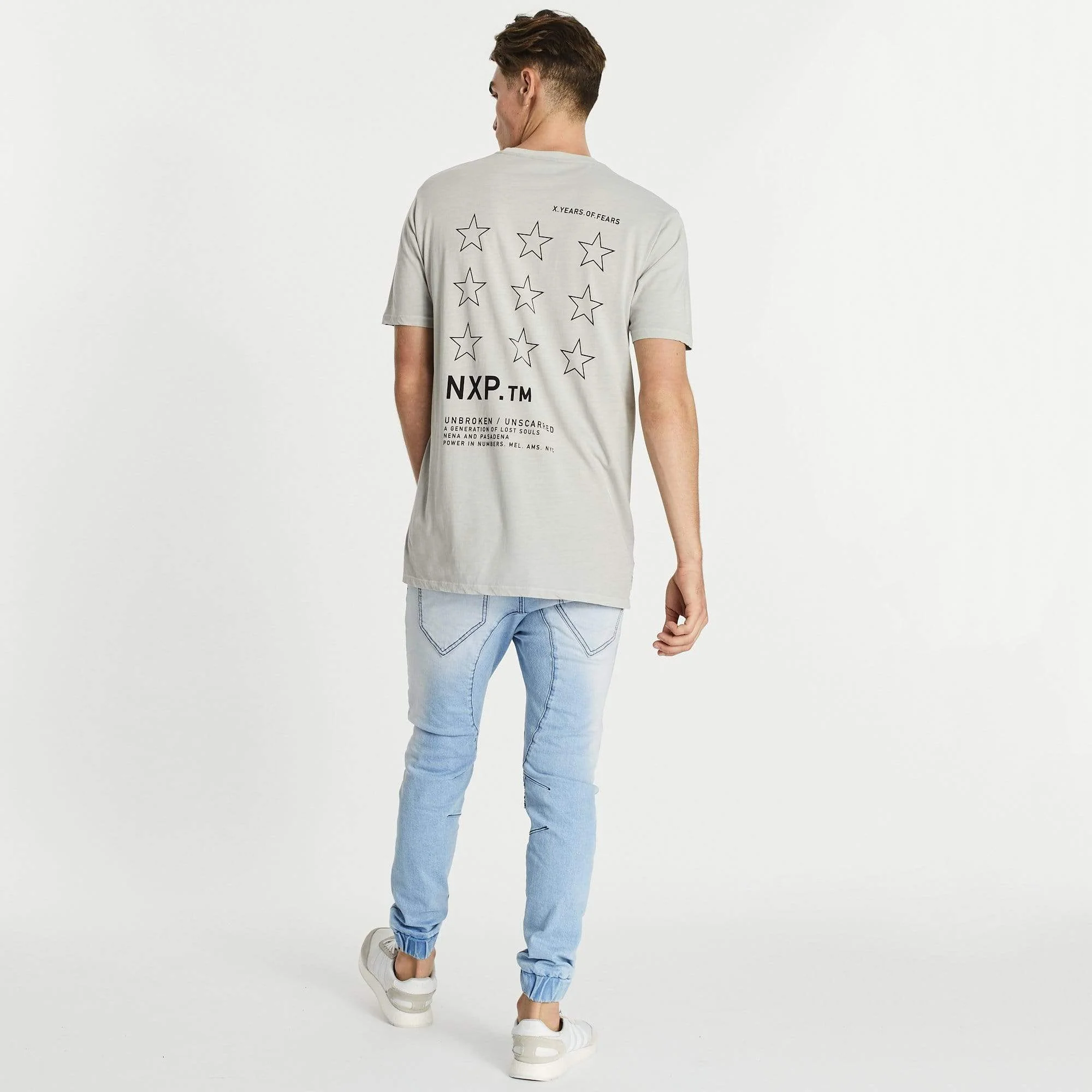 Nena & Pasadena MENS BRIGHTEST STEP HEM TEE - PIGMENT ROCK - Image 4