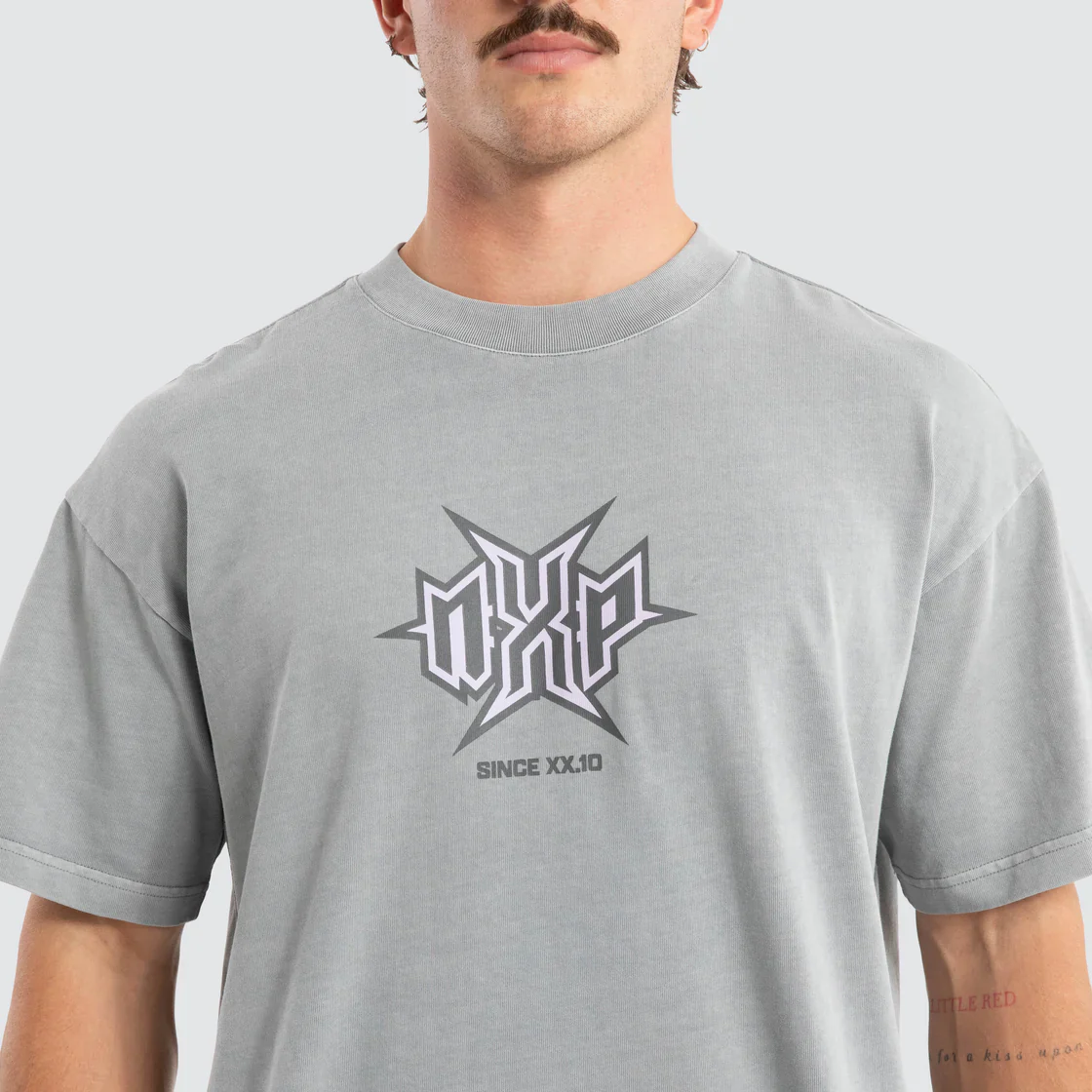 NENA & PASADENA Mens Civil Raptor Tee in Pigment Ultimate Grey - Image 4