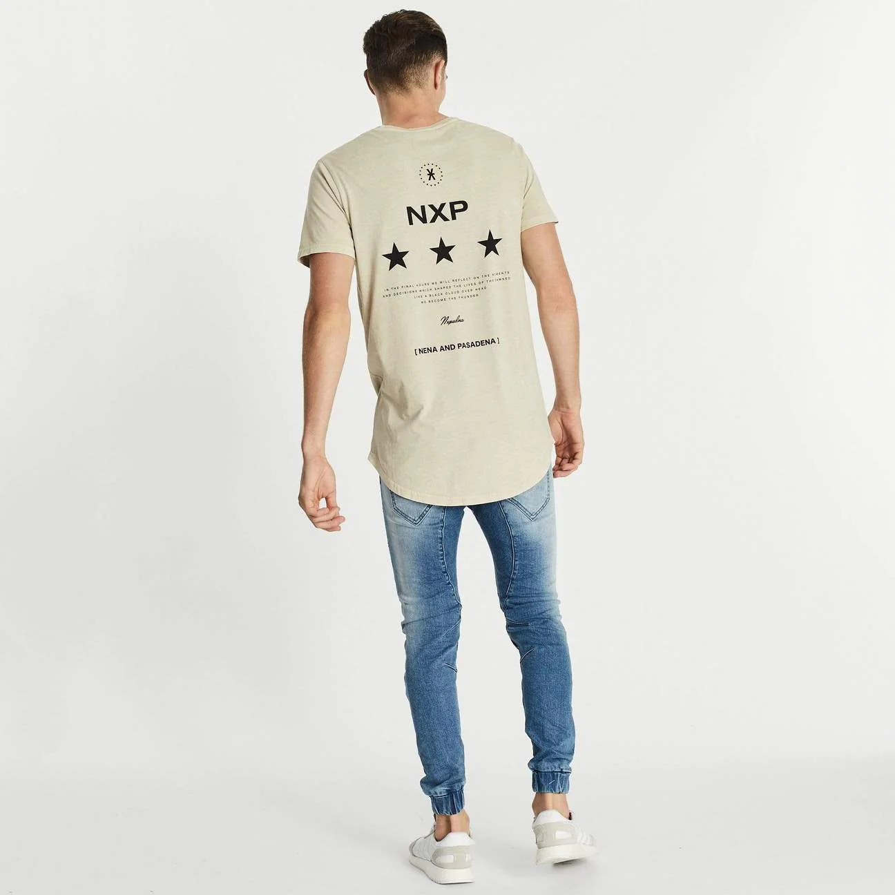 Nena & Pasadena MENS FINAL HOURS CAPE BACK TEE - ACID SAND - Image 2