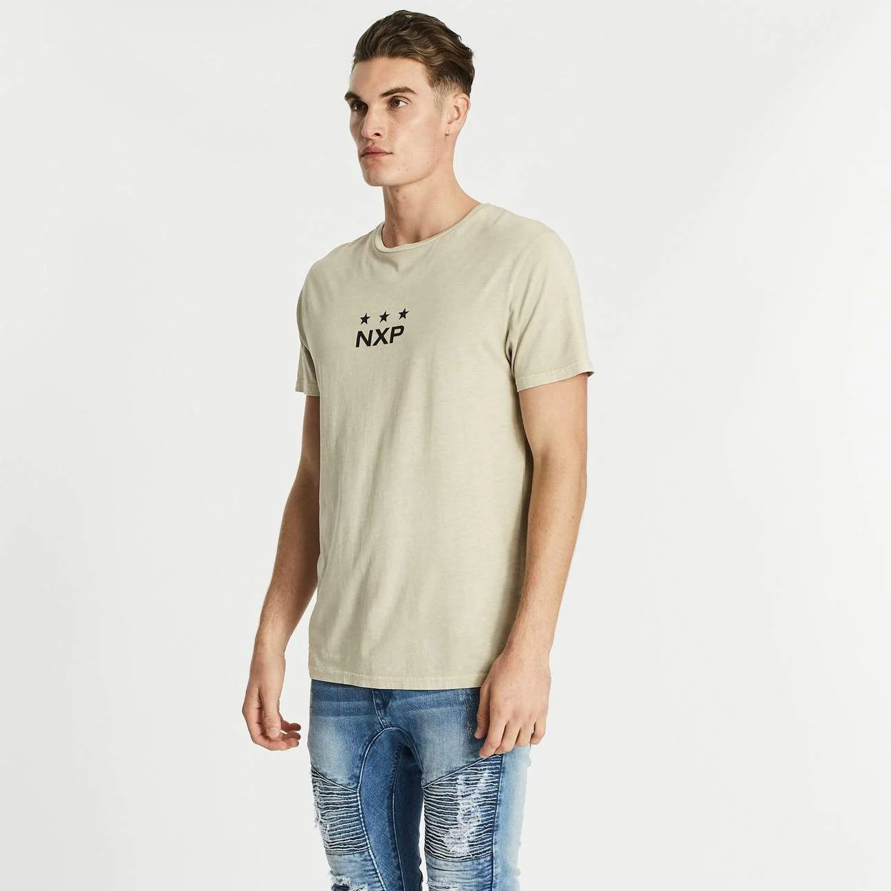 Nena & Pasadena MENS FINAL HOURS CAPE BACK TEE - ACID SAND - Image 4