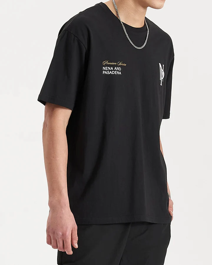 NENA & PASADENA Mens Petronas Tee Shirt - Jet Black - Image 2