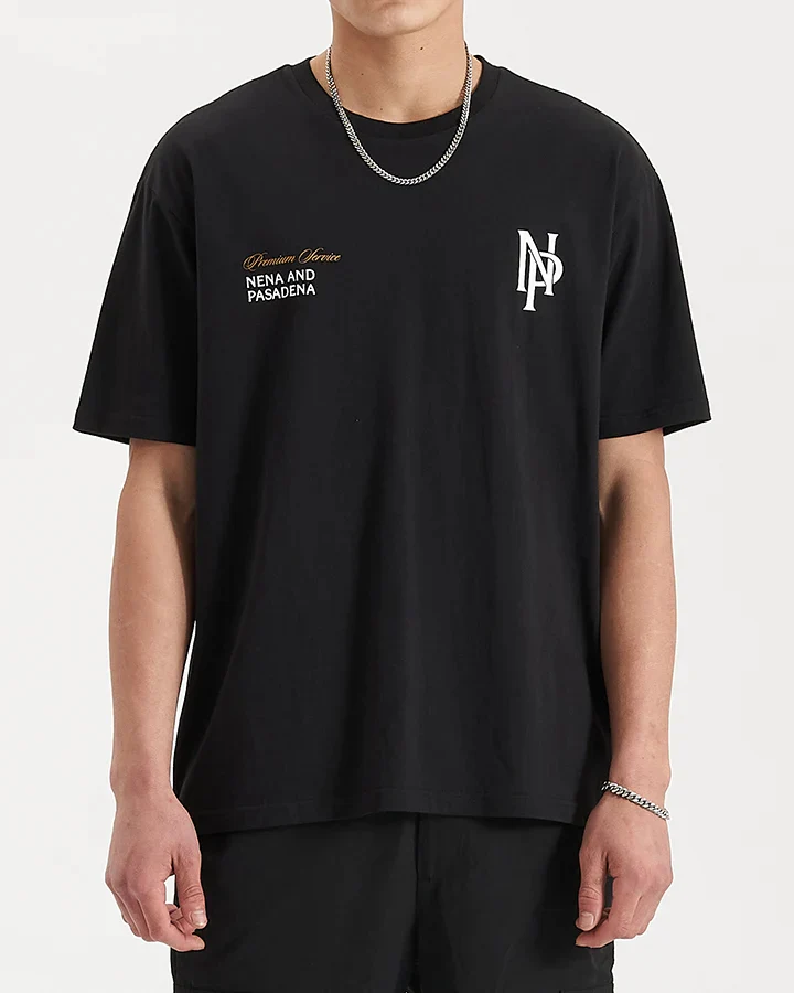 NENA & PASADENA Mens Petronas Tee Shirt - Jet Black - Image 3