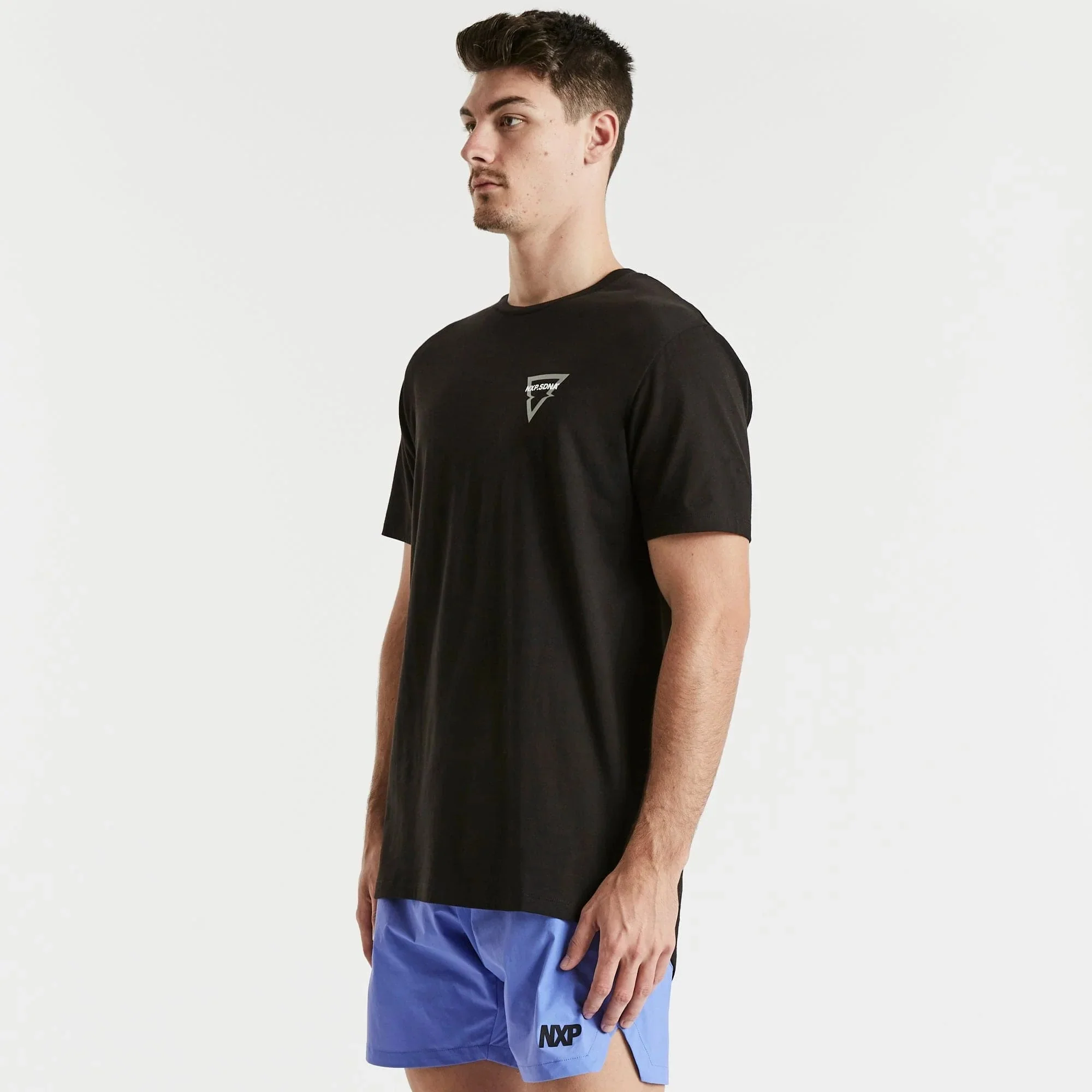 NENA & PASADENA Mens Spirit Cape Back Tee Shirt Jet Black - Image 5