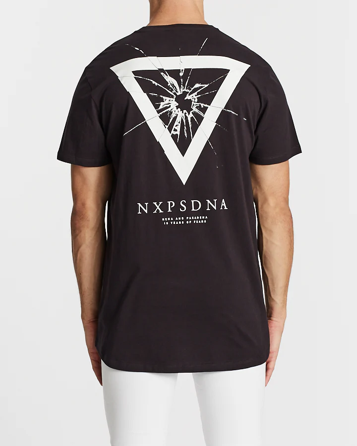 Nena Pasadena MENS STONE COLD SCOOP BACK TEE - GRAPHITE - Image 2