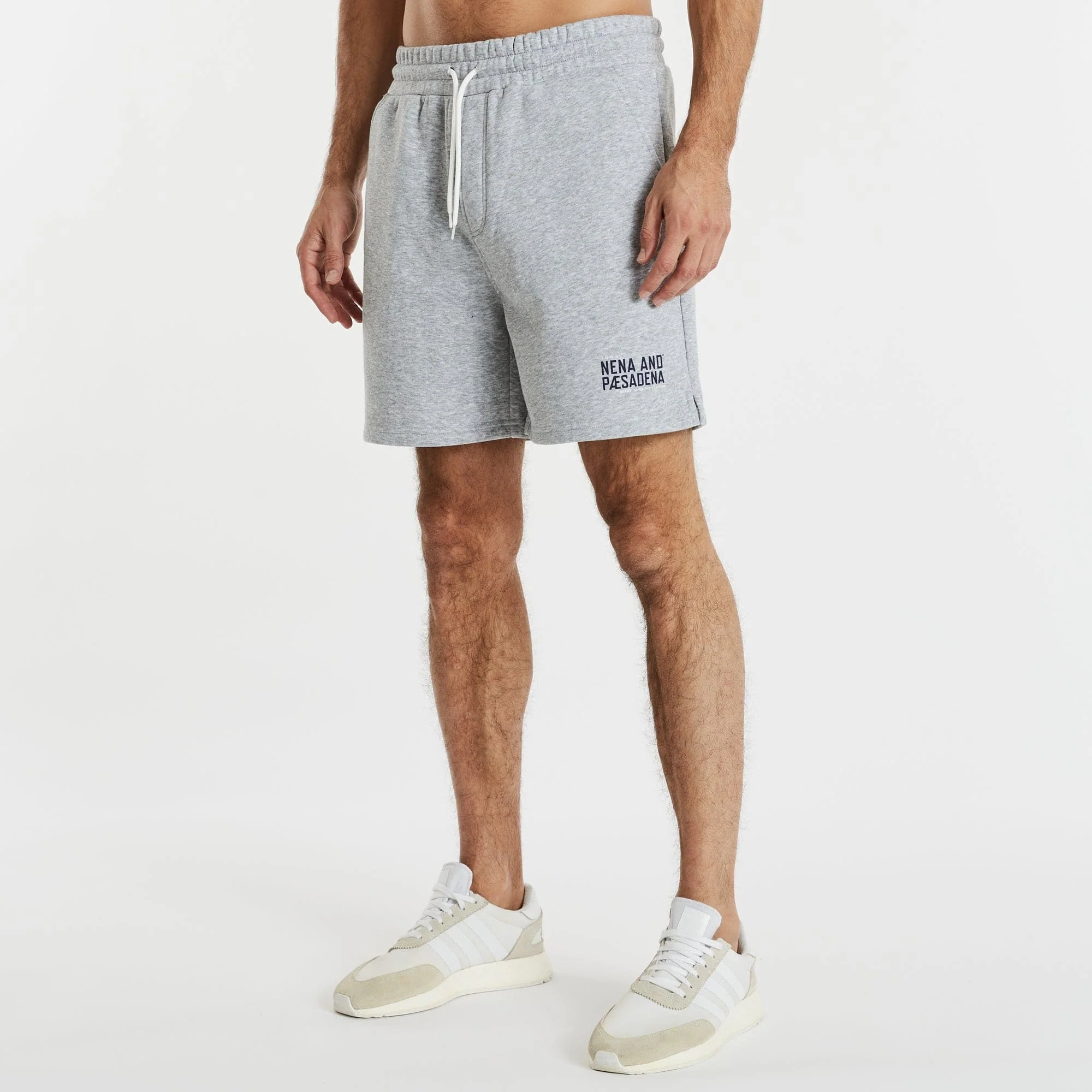 NENA & PASADENA Mens Tournament Track Short Grey Marle - Image 3
