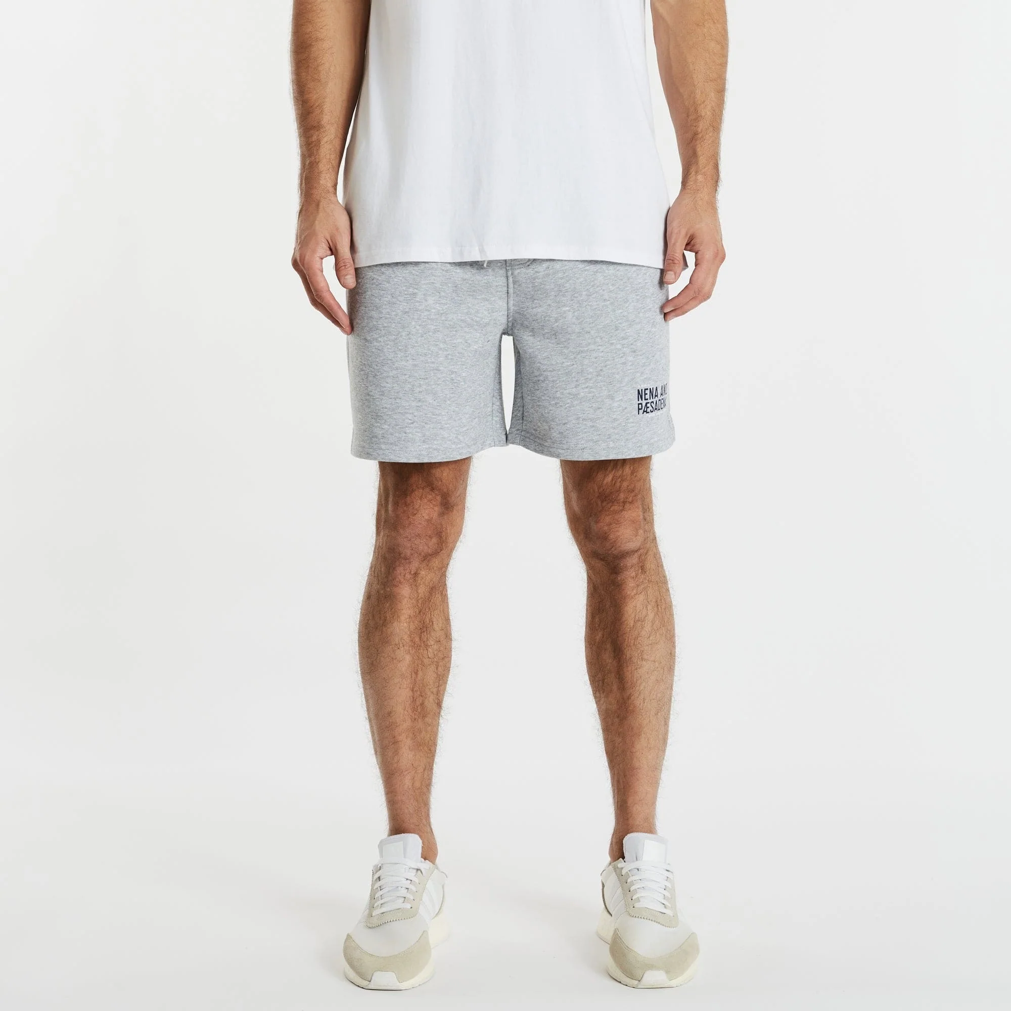 NENA & PASADENA Mens Tournament Track Short Grey Marle - Image 7