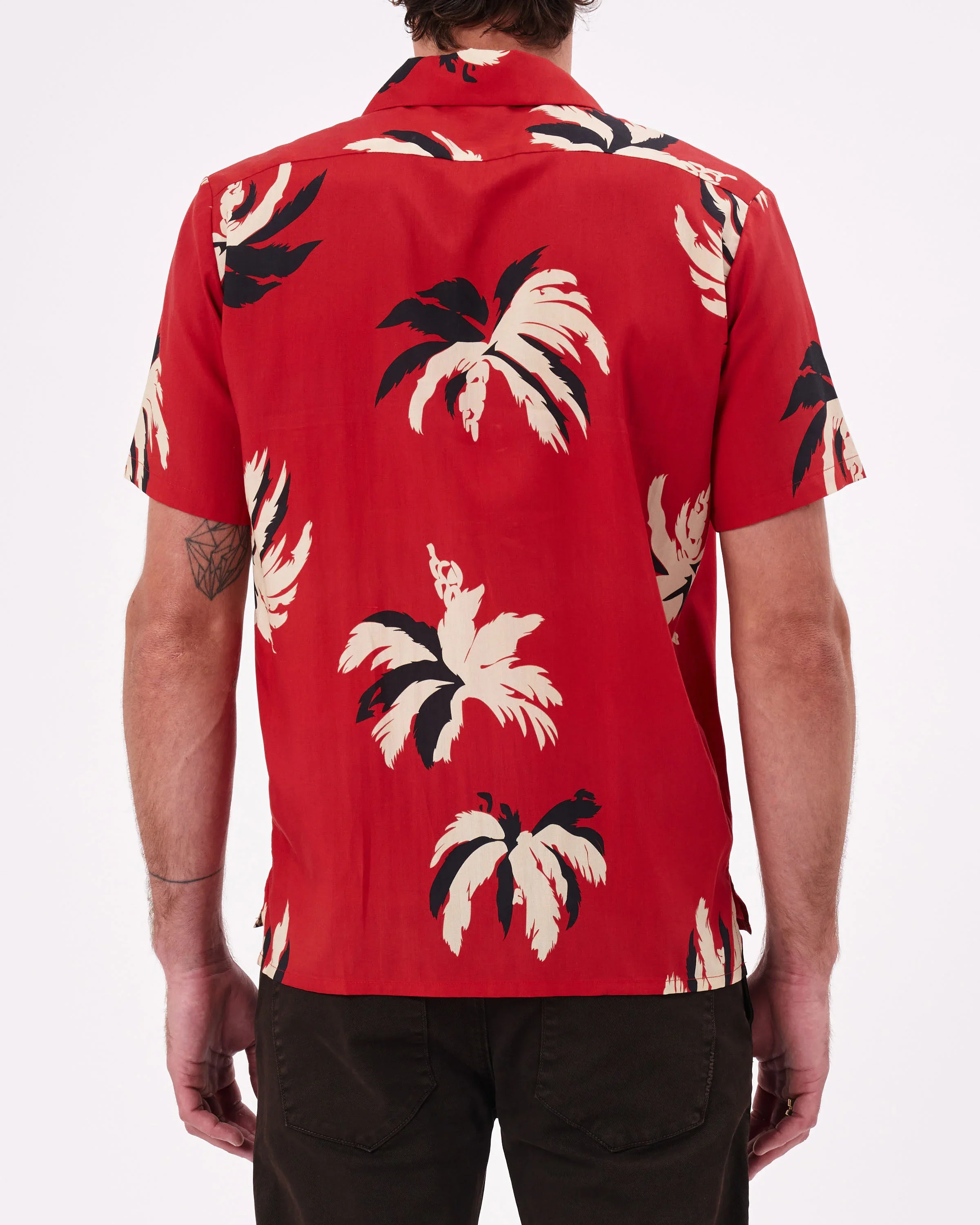 NEUW Mens Cave Short Sleeve Shirt Sabal - Vermillion - Image 2