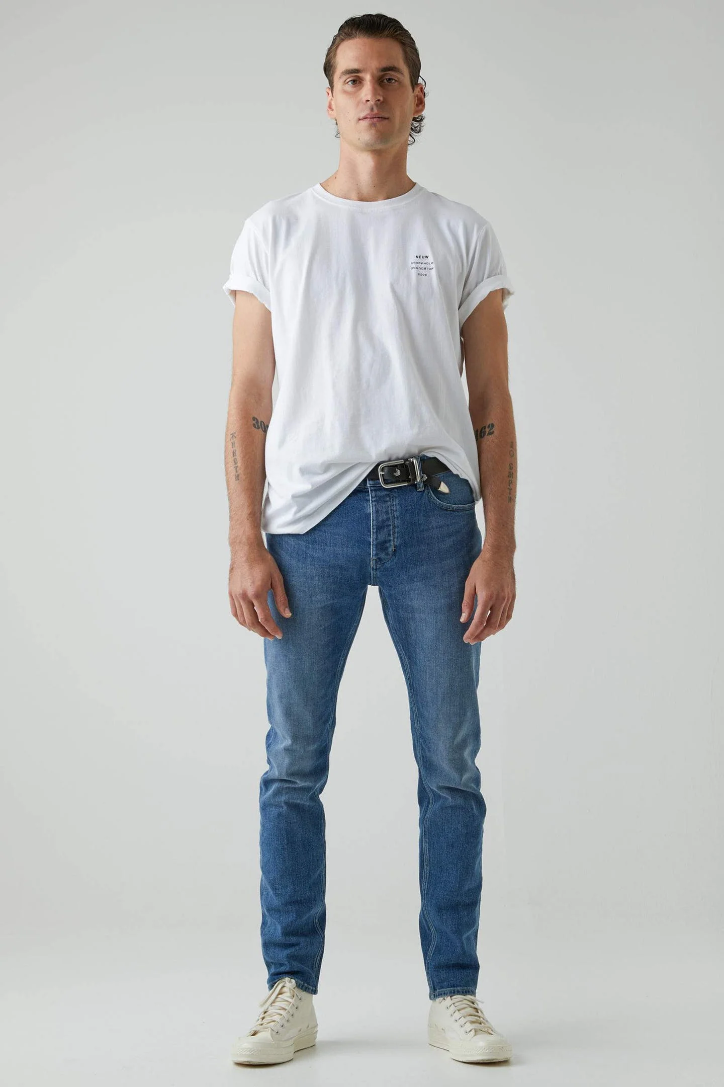 NEUW Mens Iggy Skinny Jeans - April Skies - Image 7