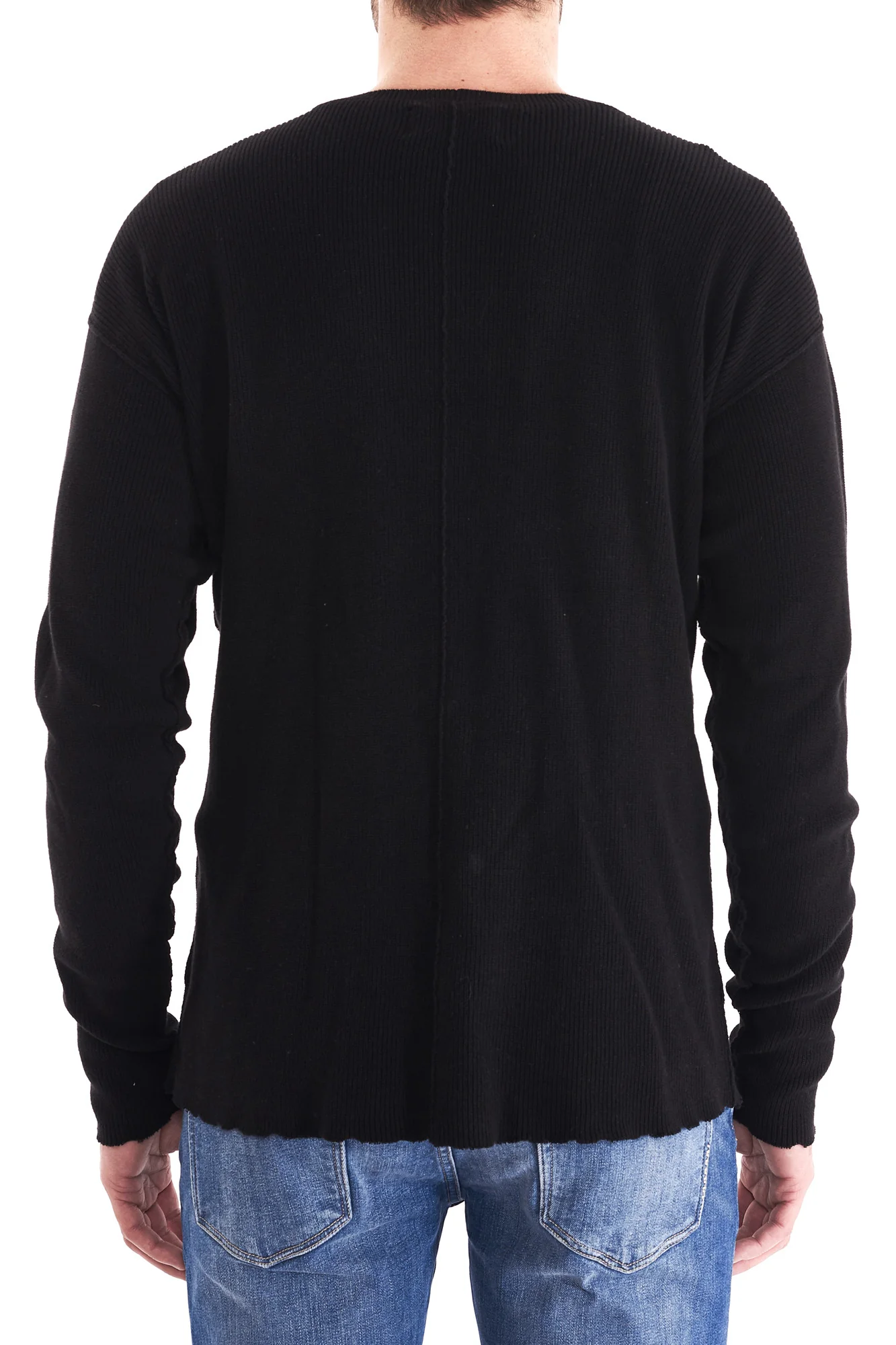 Neuw MENS INDIE CREW KNIT BLACK - Image 2