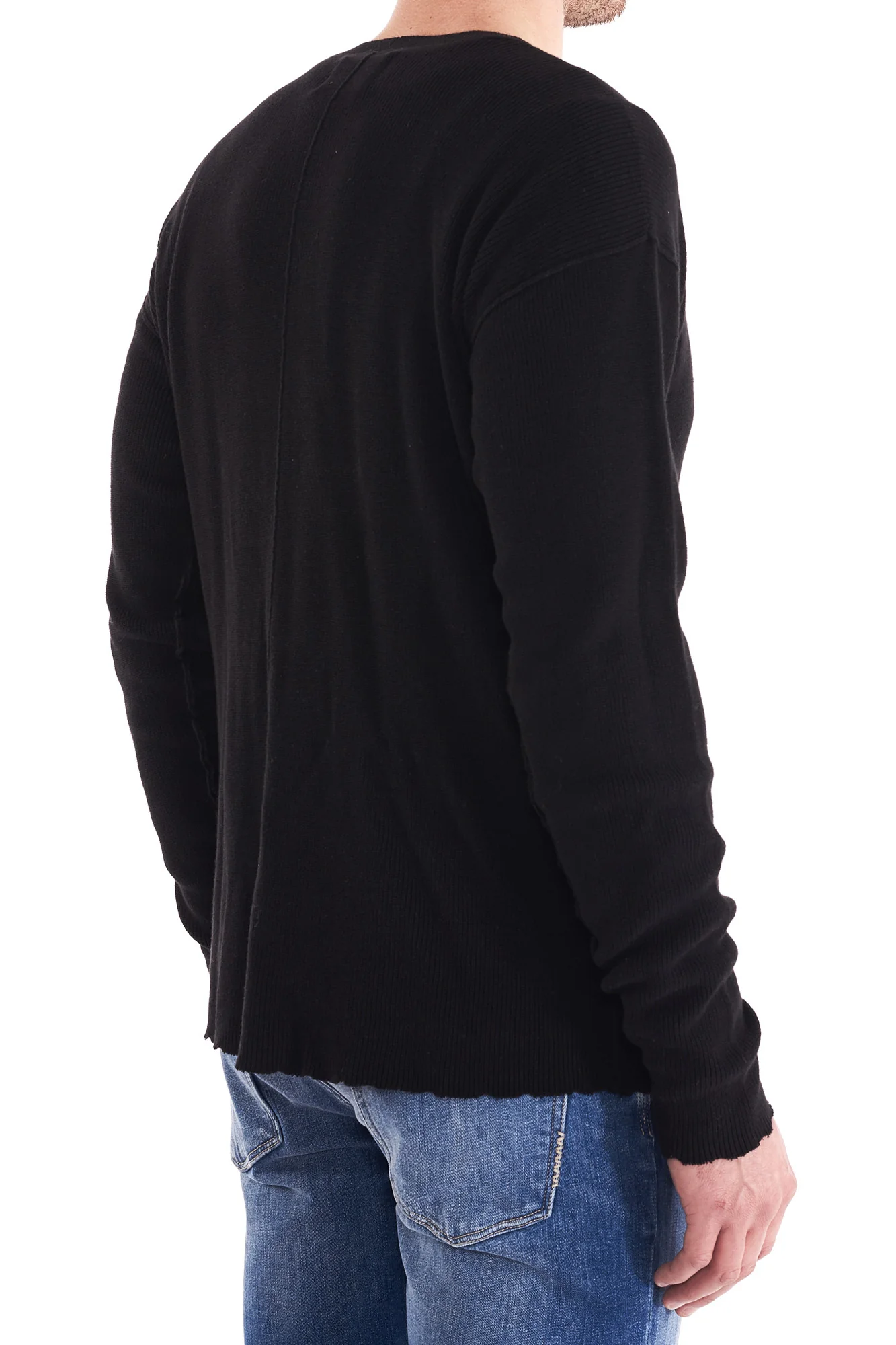 Neuw MENS INDIE CREW KNIT BLACK - Image 3