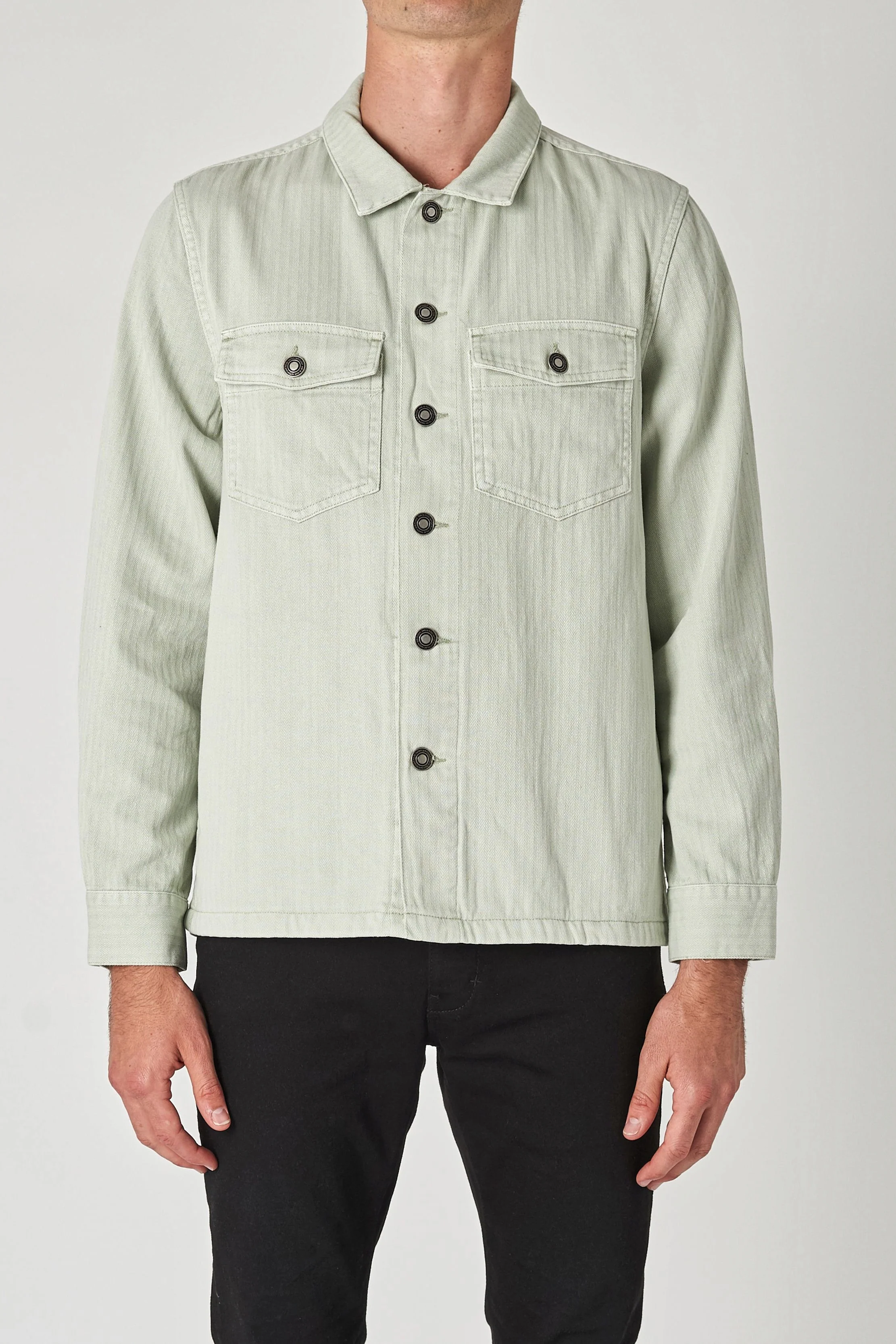 NEUW Mens Kalte Overshirt - Organic Washed Sage