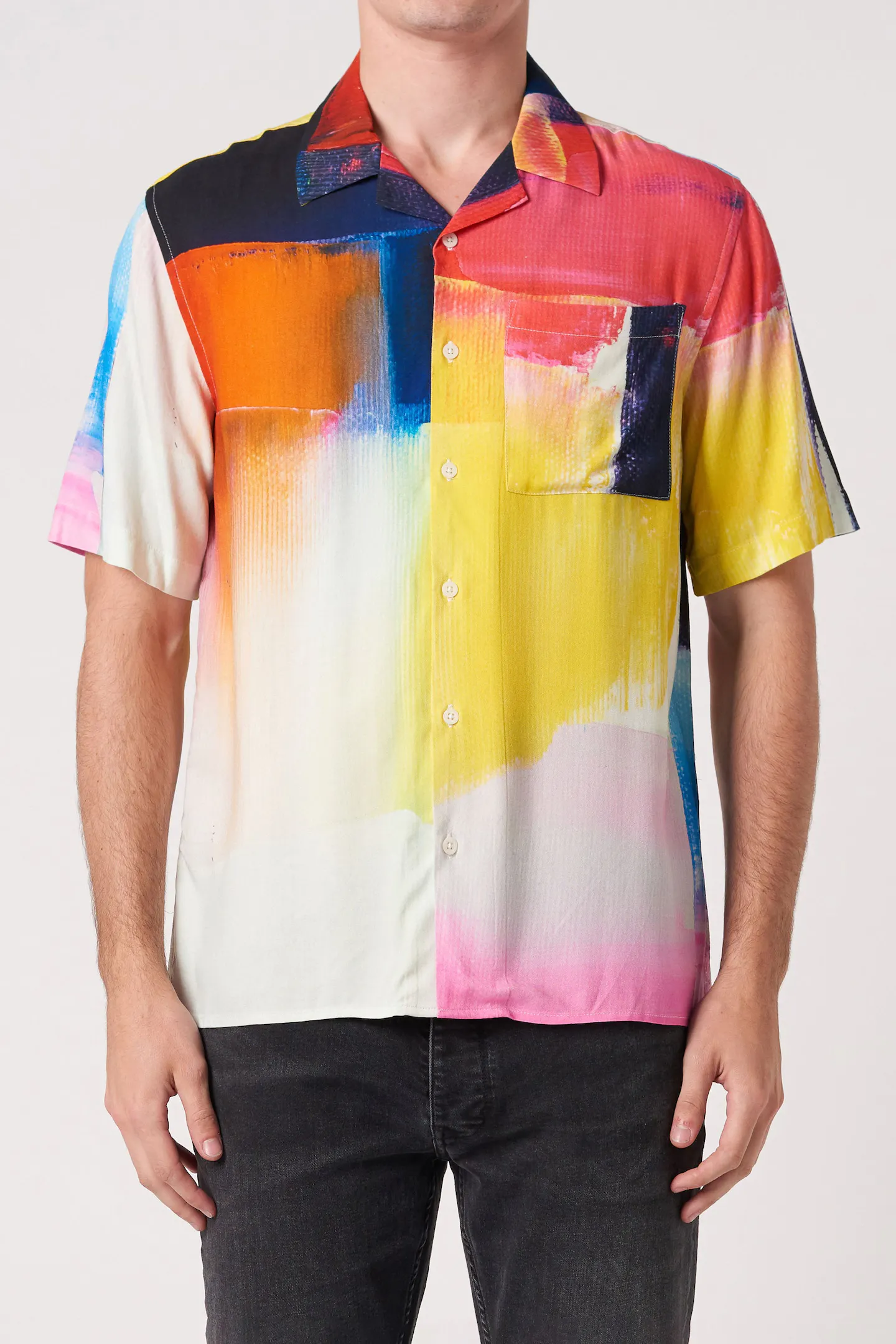 NEUW Mens Kurojiro Art Shirt 2 - Pink - Image 3