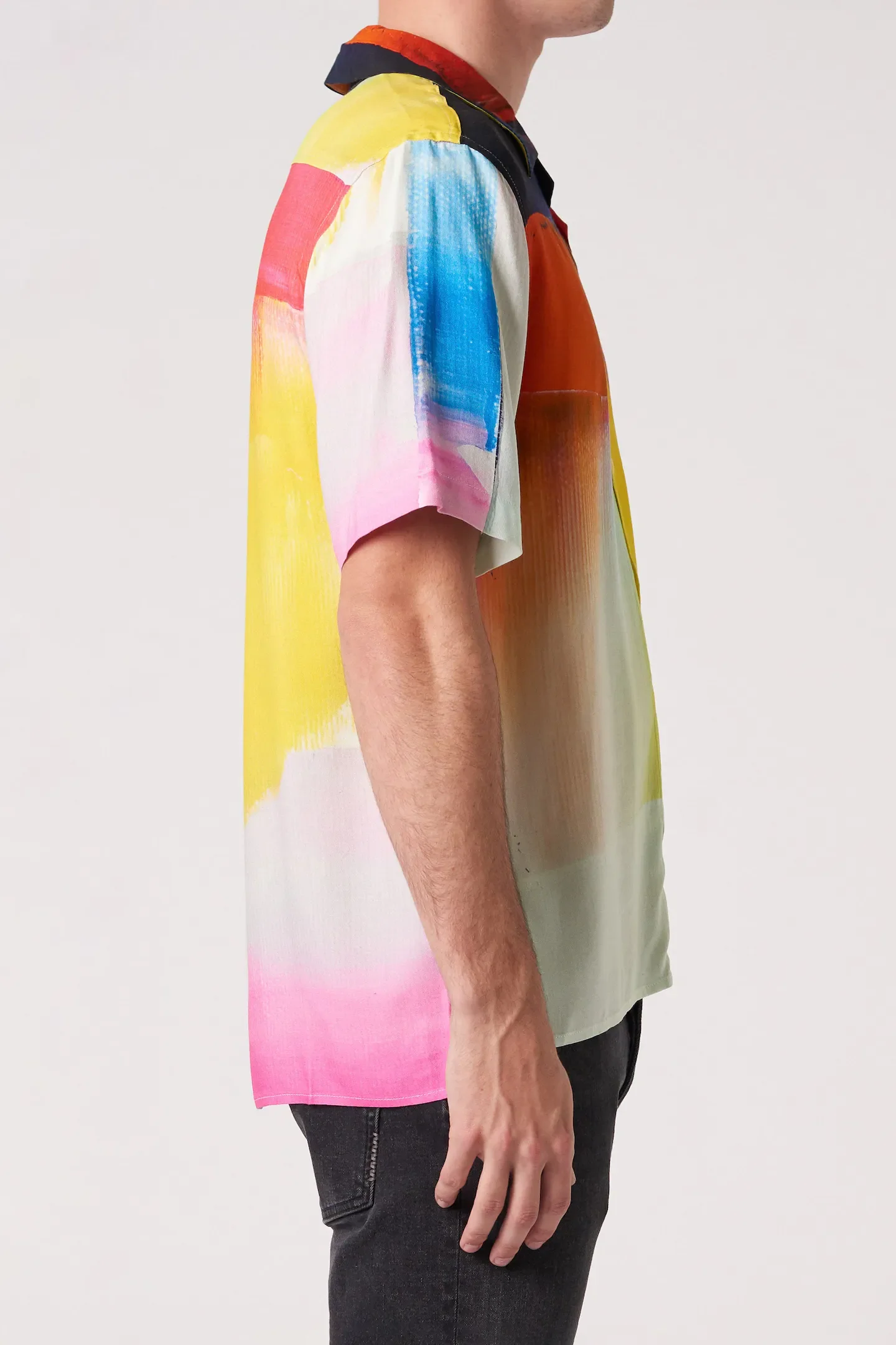 NEUW Mens Kurojiro Art Shirt 2 - Pink - Image 4