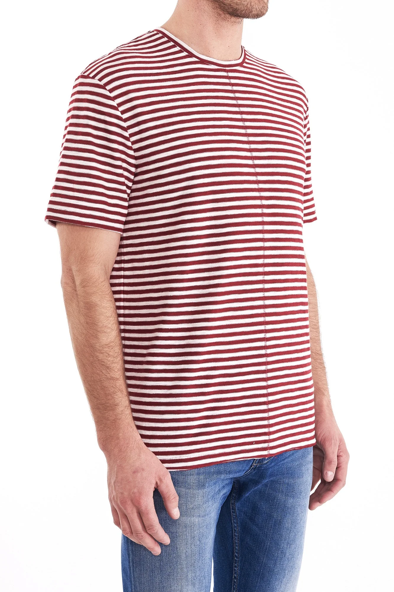 Neuw MENS REGULAR STRIPE TEE RED WHITE - Image 4