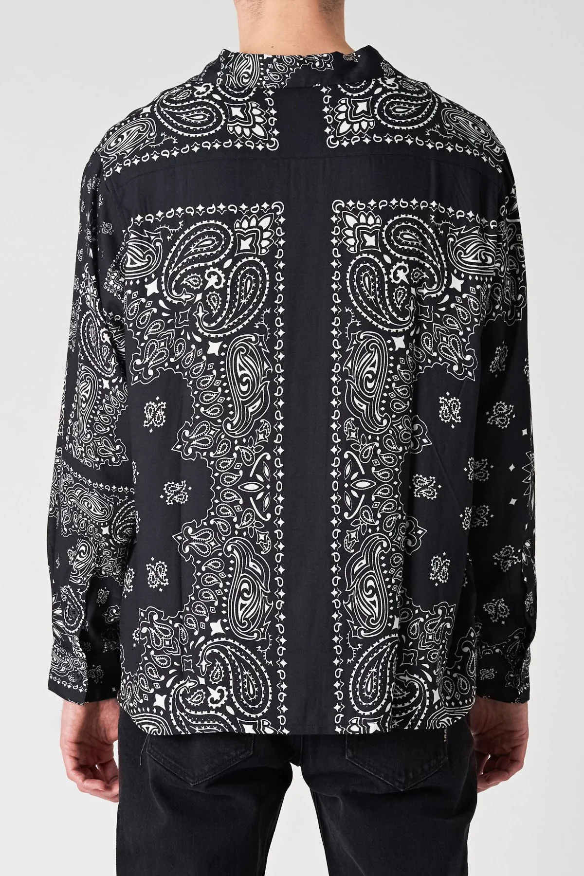 Neuw MENS WAITS LONG SLEEVE PAISLEY SHIRT  BLACK PAISLEY - Image 2