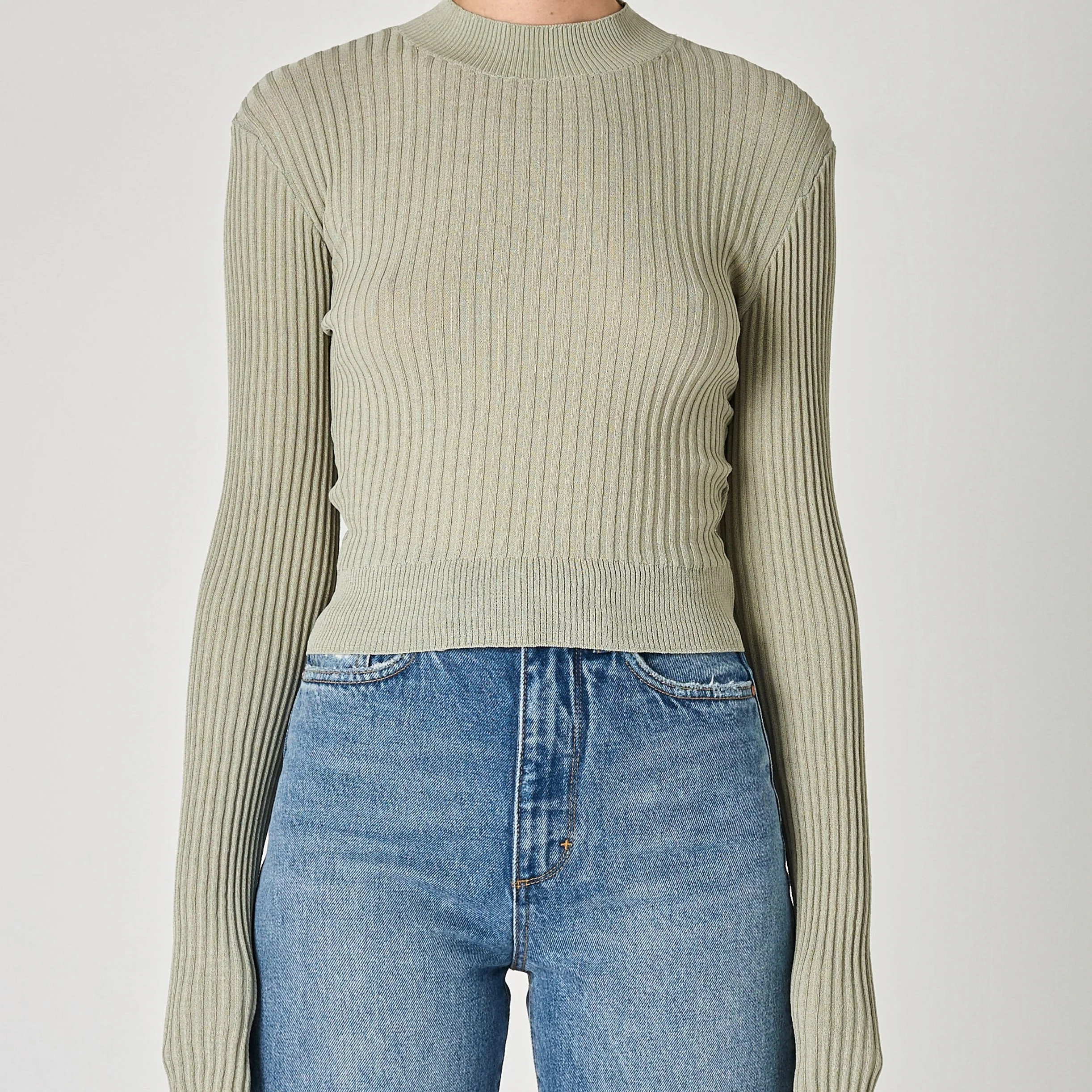 NEUW Womens Blues Long Sleeve Top - Sage - Image 3