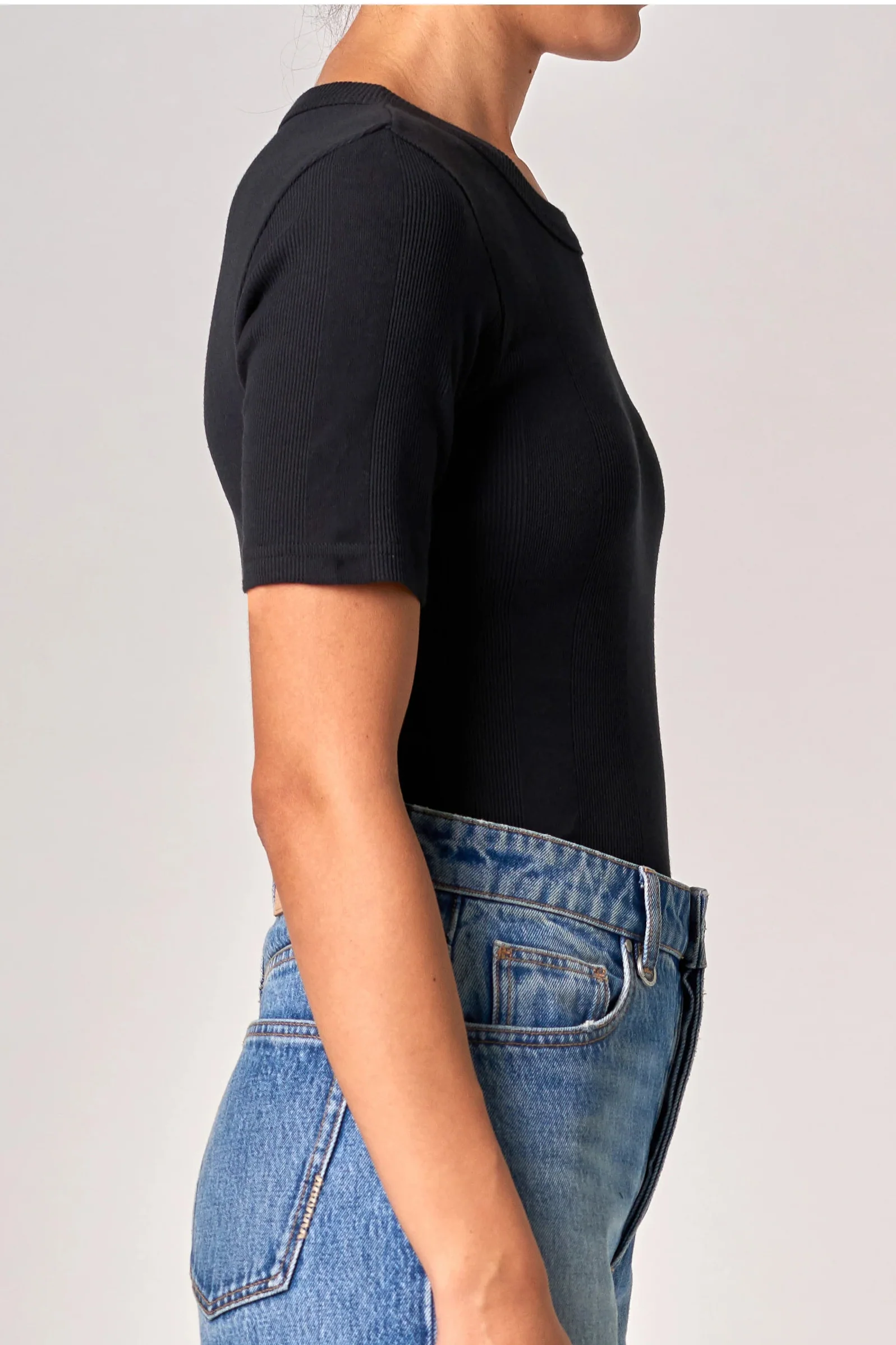 NEUW Womens Frenchie Tee - Black - Image 2